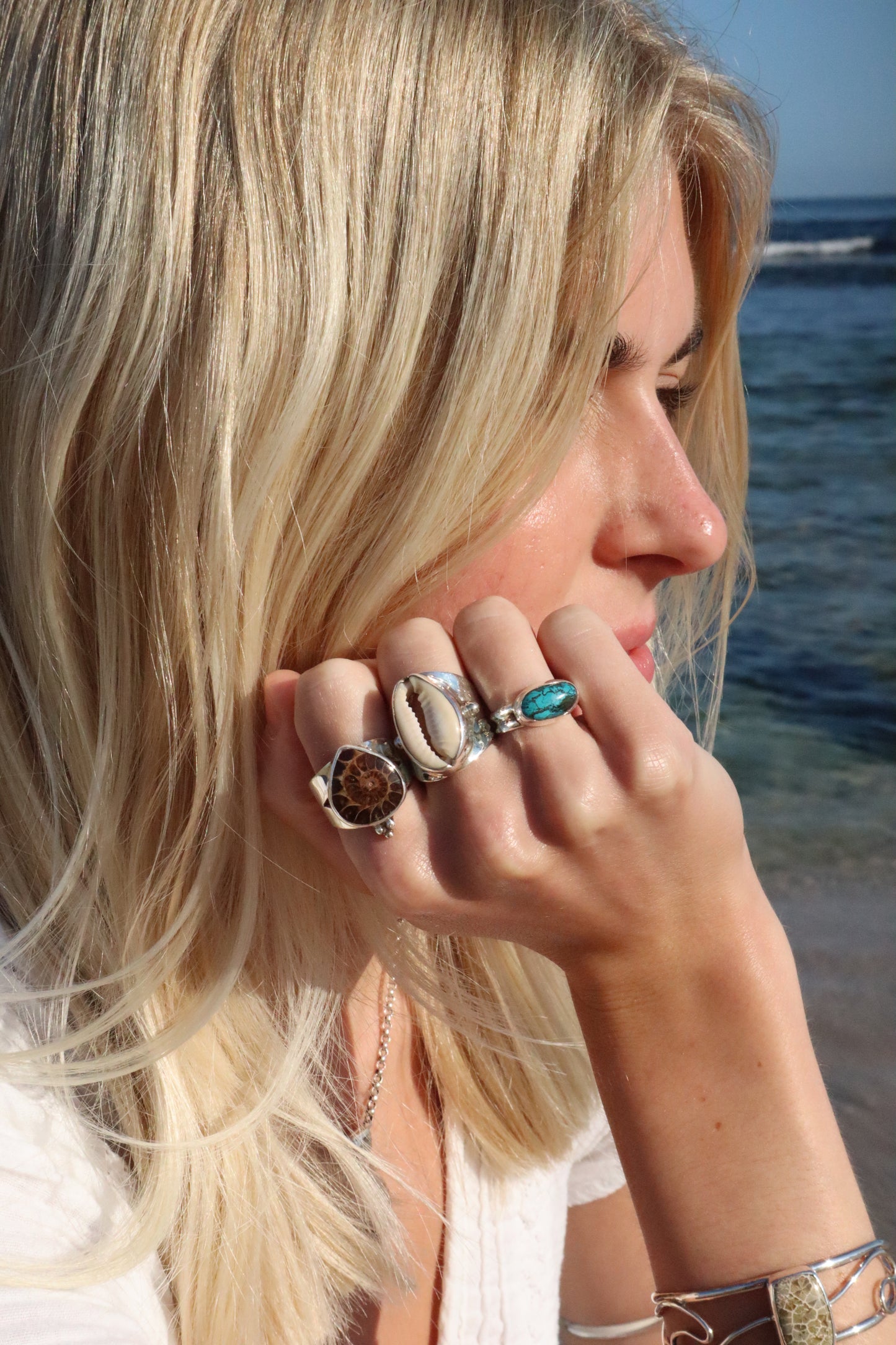 Chunky Cowrie Ring SIZE O 1/2 - 7 1/2