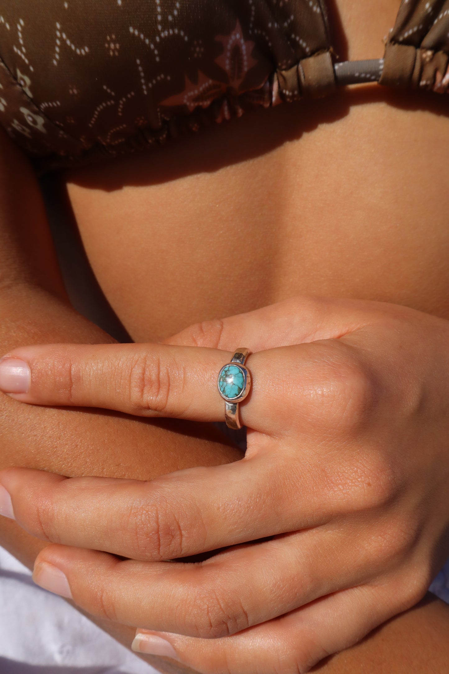 Dainty Turquoise Ring SIZE O - 7 3/4