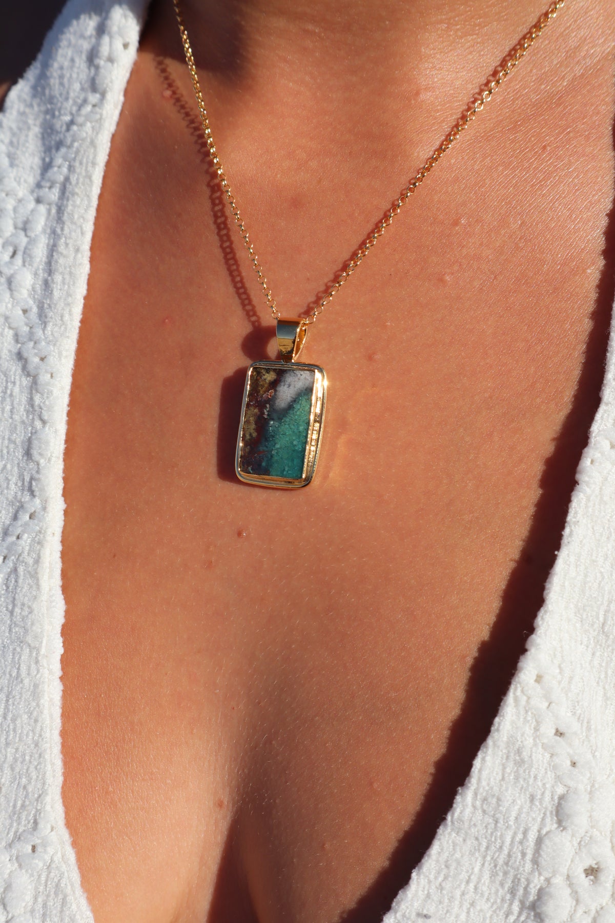 Opalised Wood Pendant