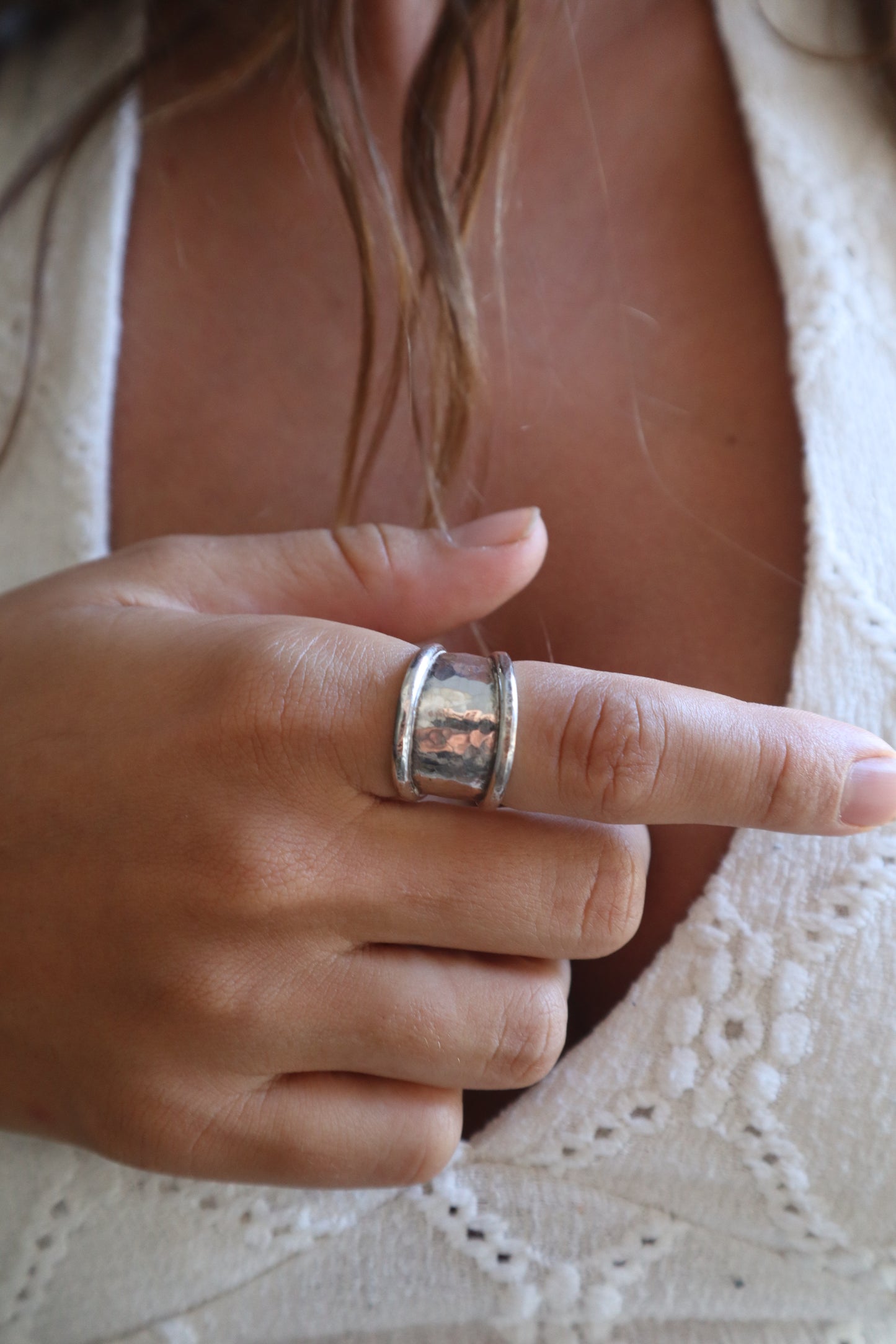 Silver Ring  SIZE Q - 8 1/4