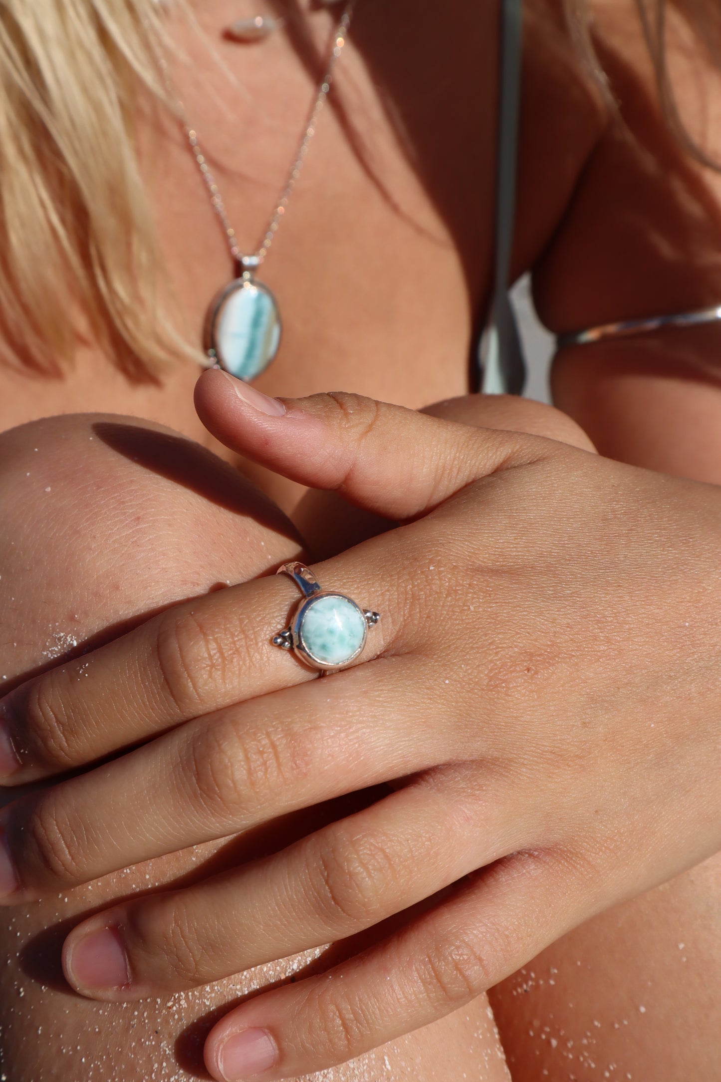 Larimar Angel Ring SIZE S - 9 1/4