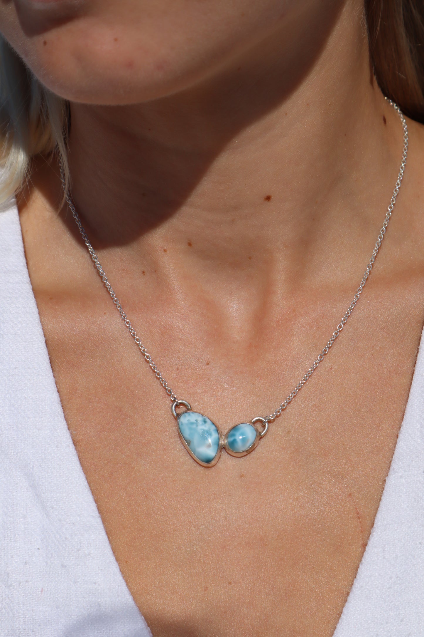 Double Larimar Necklace