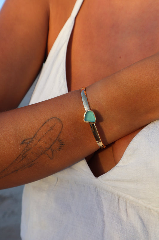 Textured Sea Glass Cuff