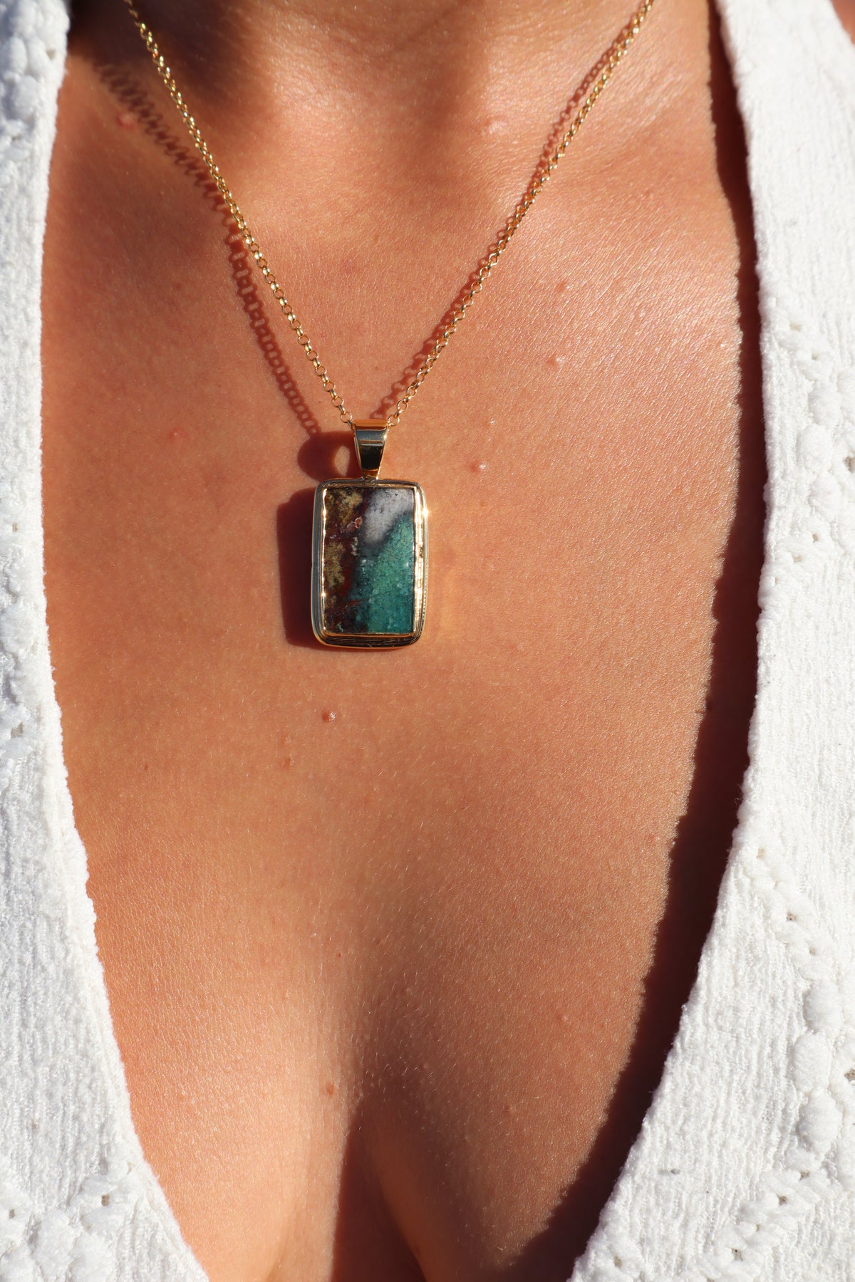 Opalised Wood Pendant