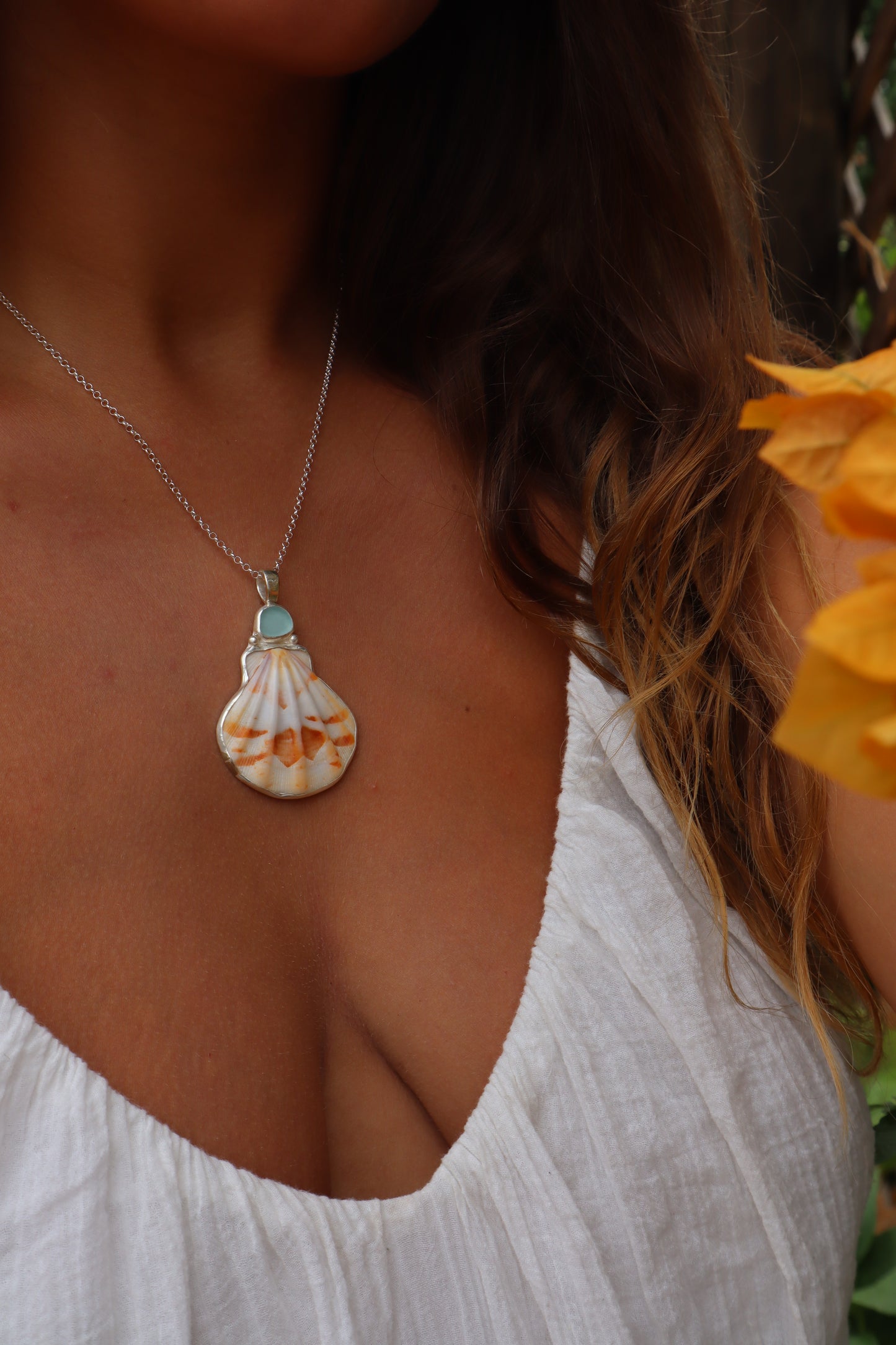 Sea Glass Sea Fan Pendant