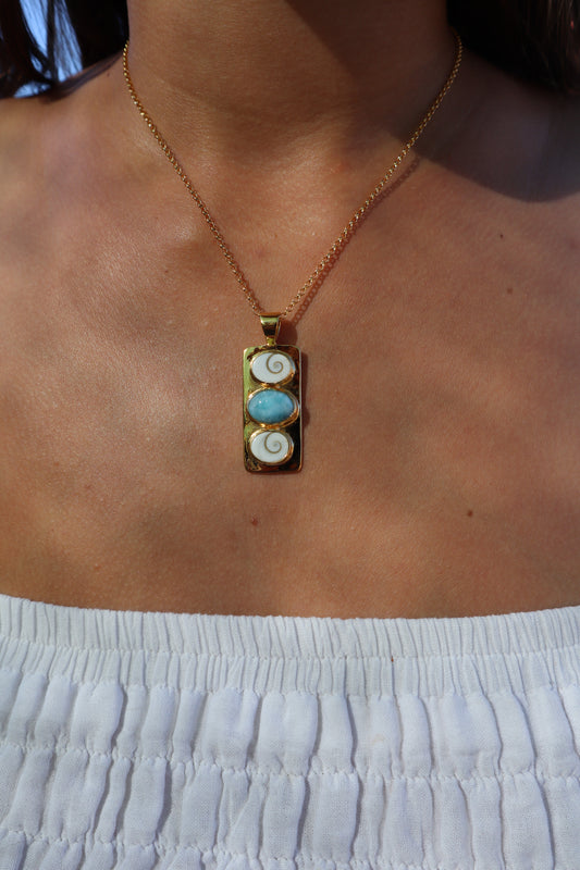 Larimar Sea Stack Pendant