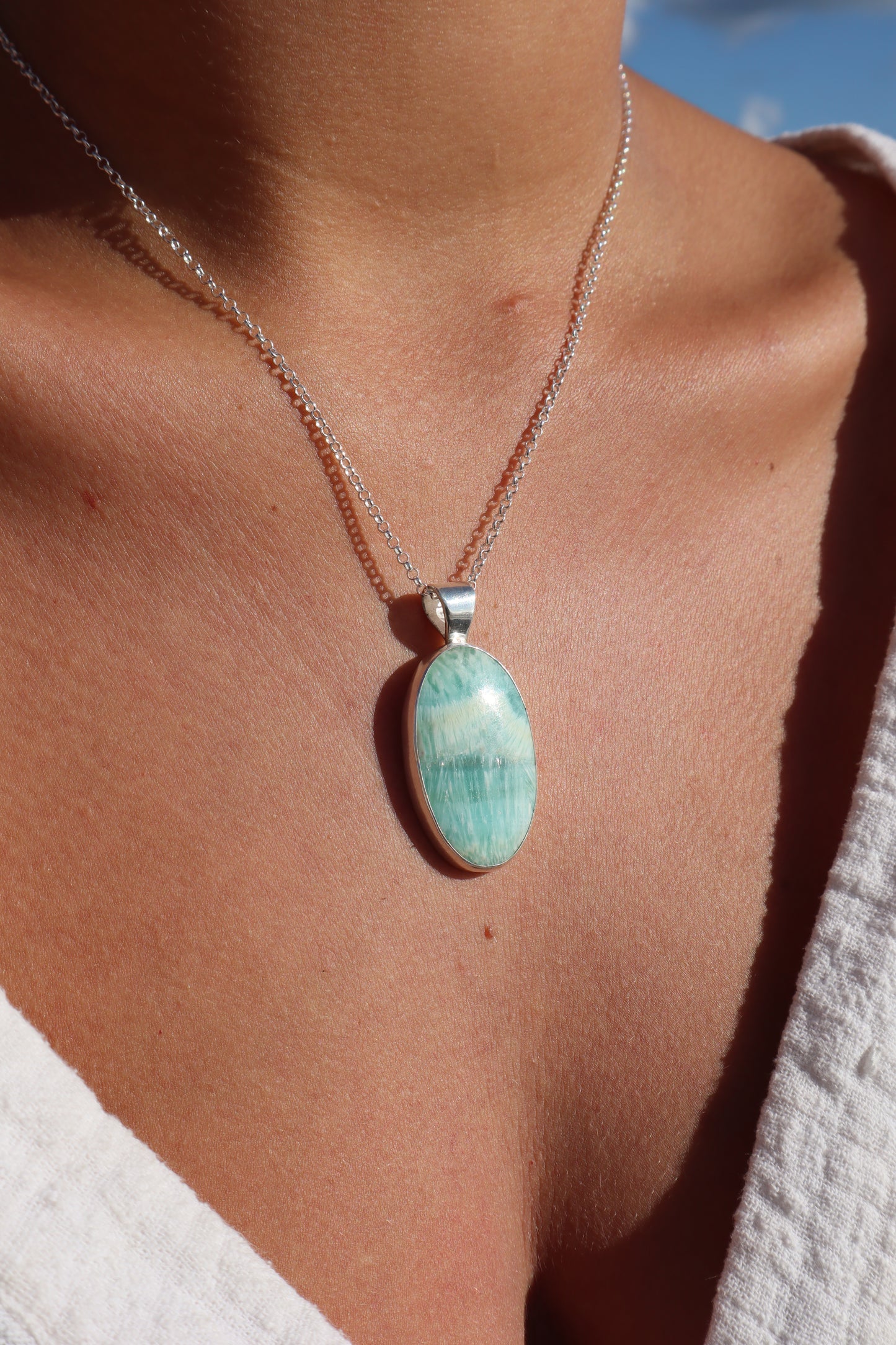 Carribean Calcite Pendant