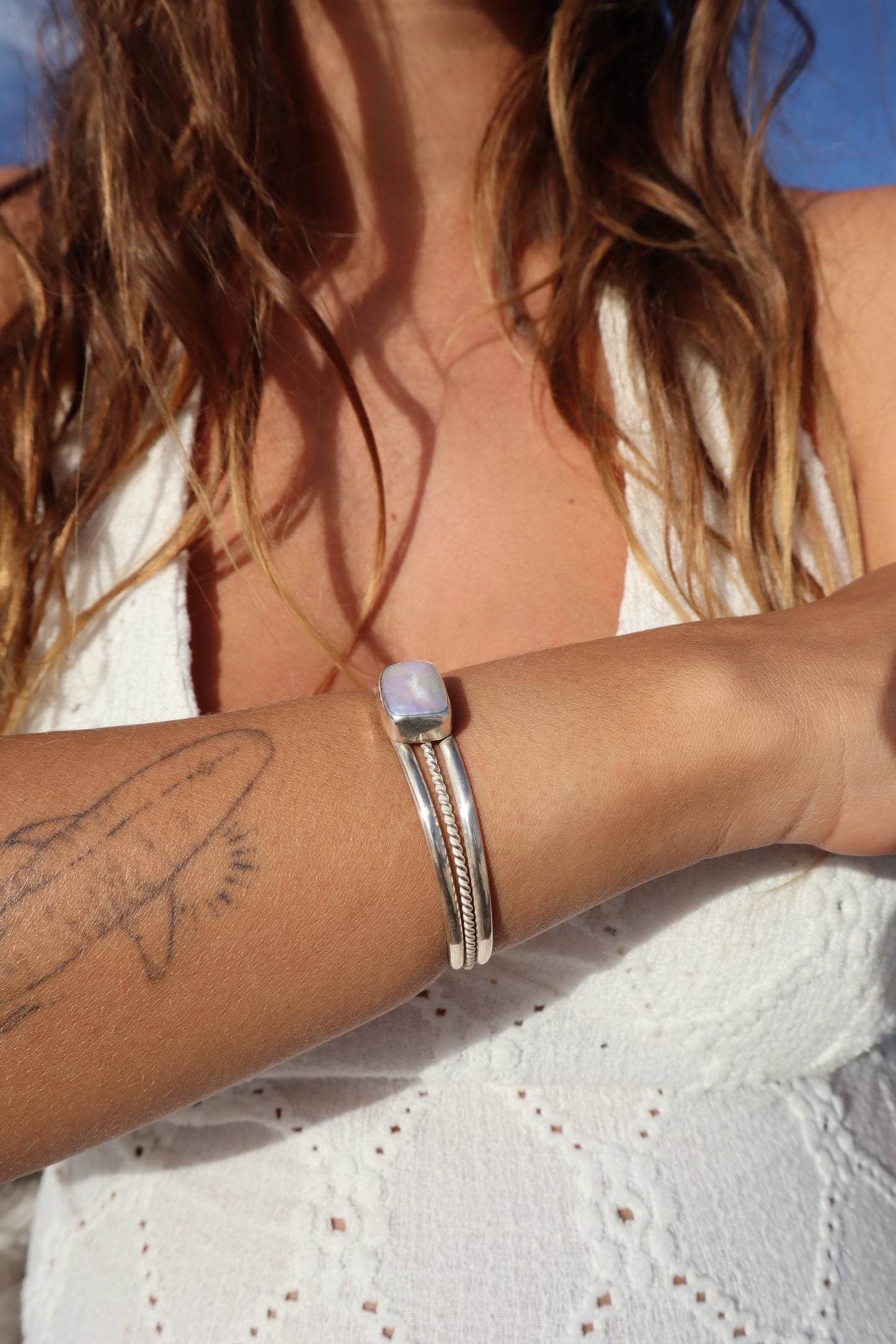Twisted Pearl Tidal Cuff