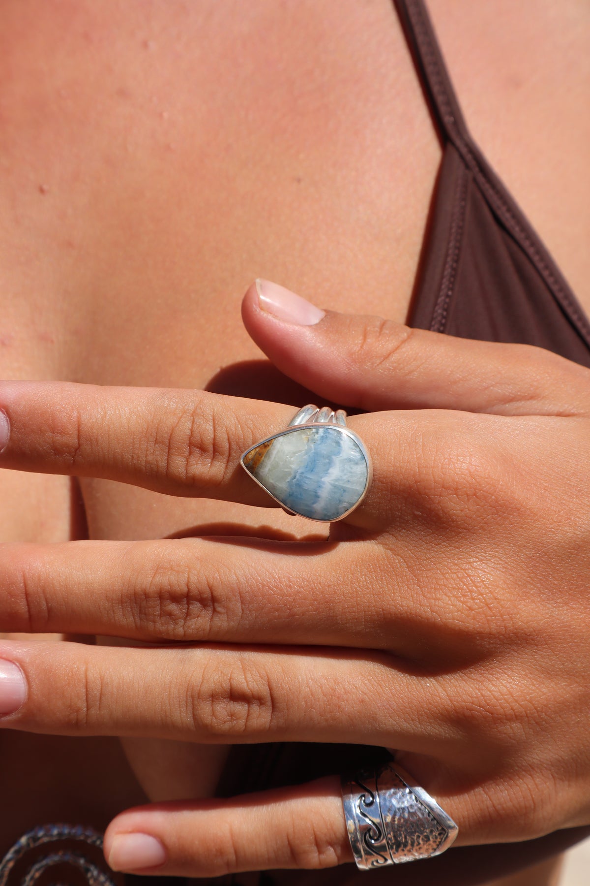 Chunky Calcite Ring SIZE 7 1/2