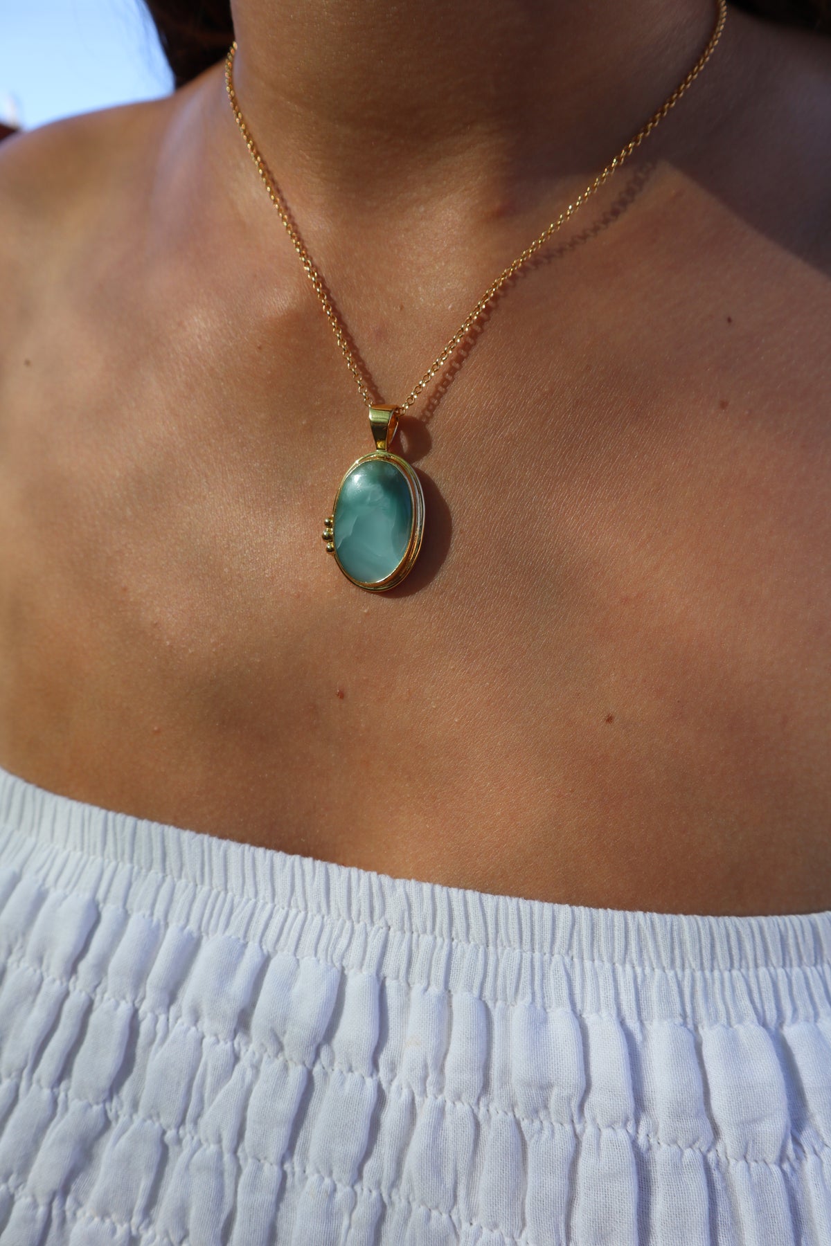 Blue Hemimorphite Pendant