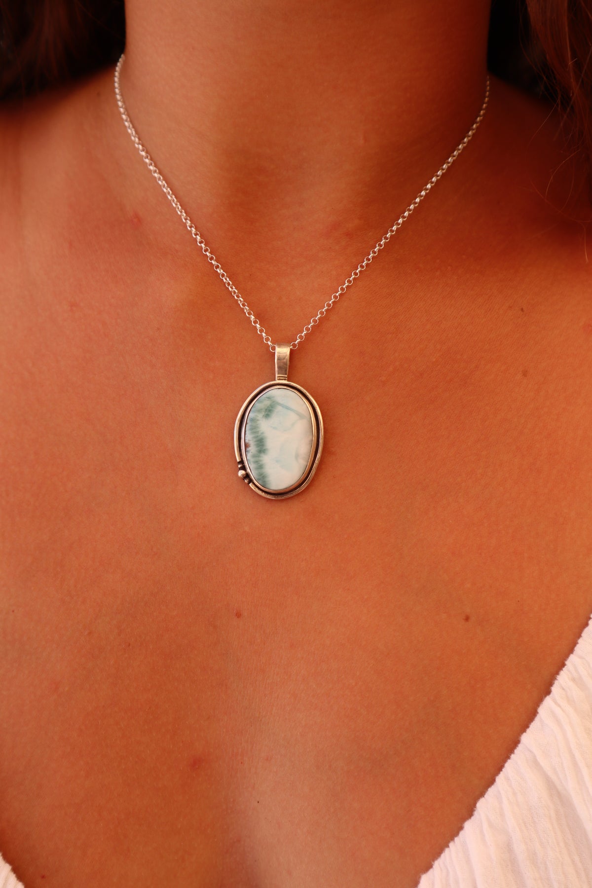 Larimar Dolphin Pendant