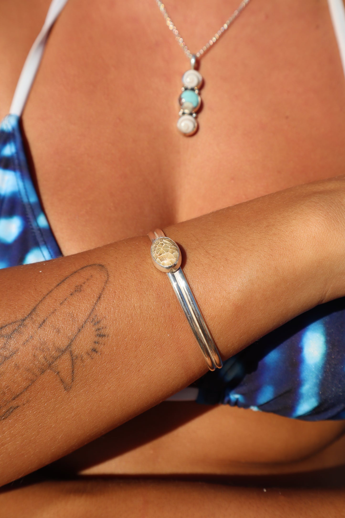 Fossilised Coral Tidal Cuff