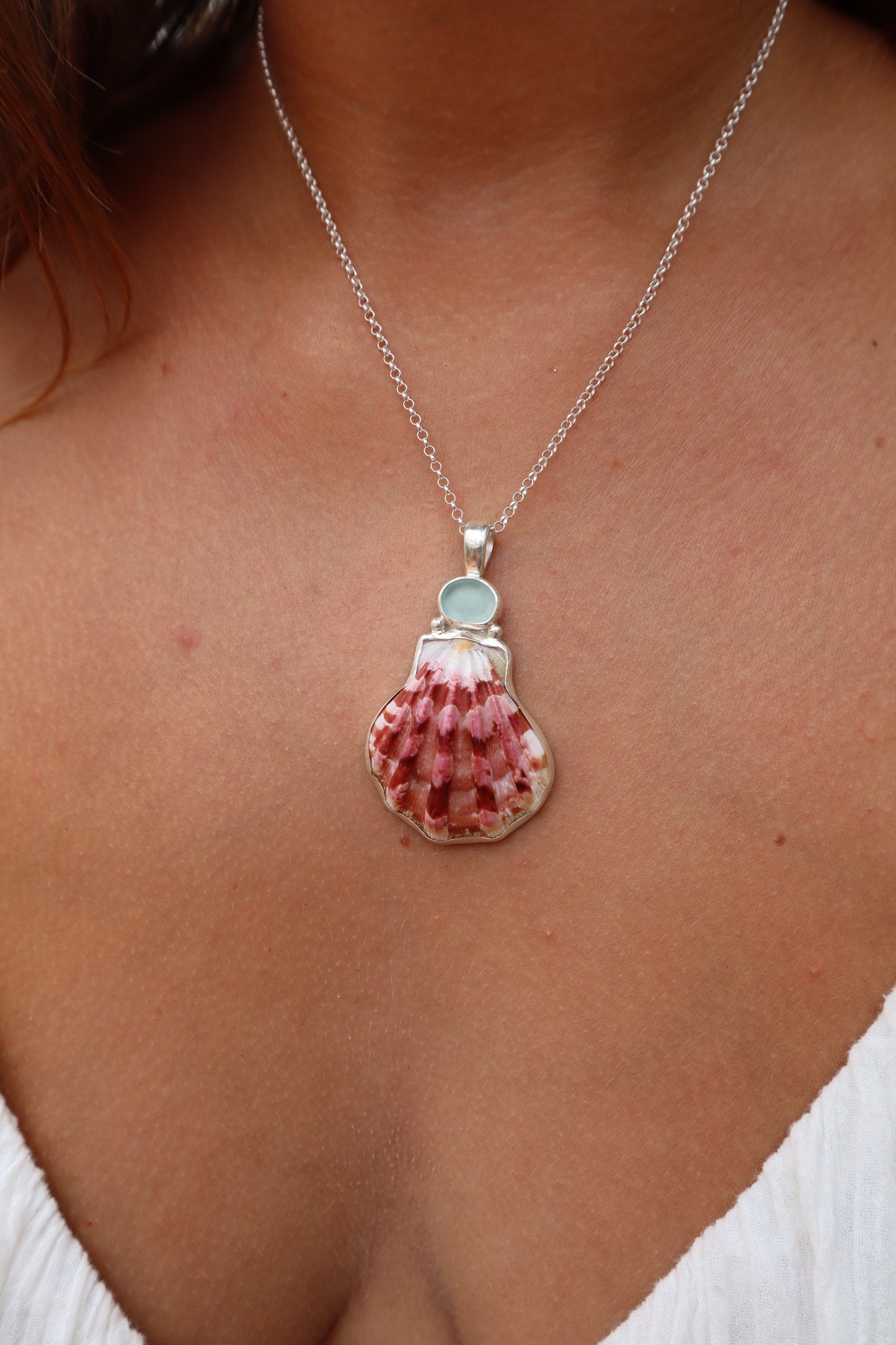 Sea Glass Sea Fan Pendant
