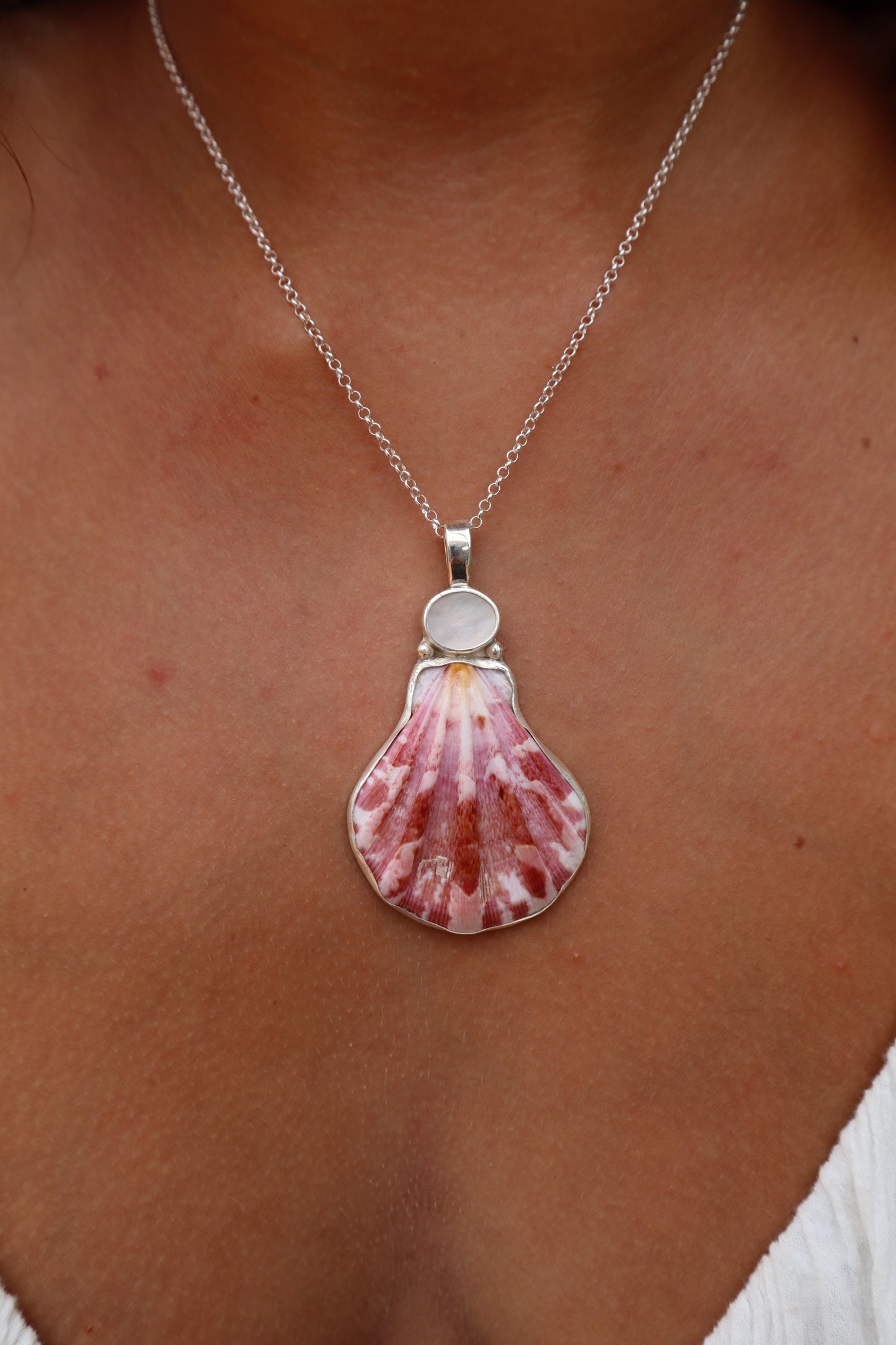 Mother of Pearl Sea Fan Pendant