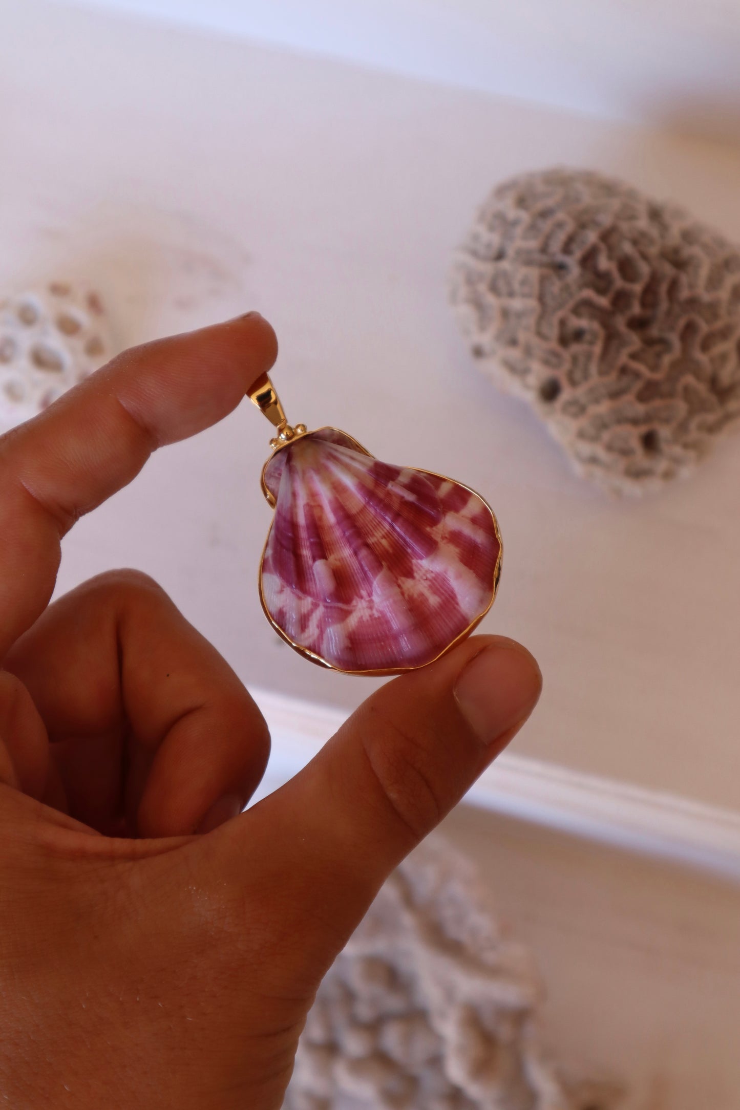 Blush Sea Fan Pendant