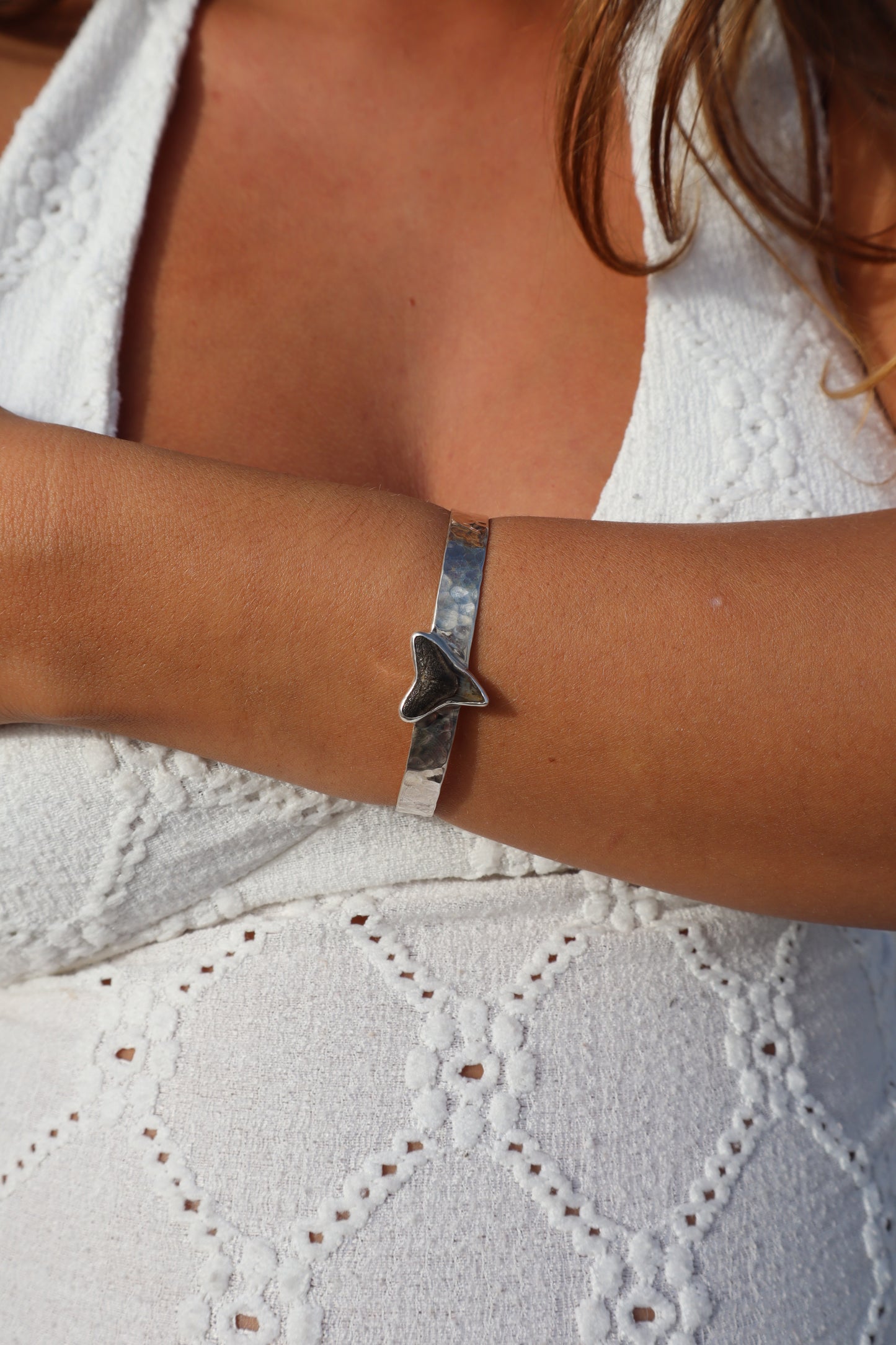 Fossilised Shark Tooth Cuff