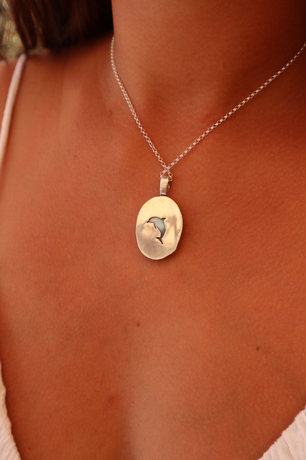 Larimar Dolphin Pendant