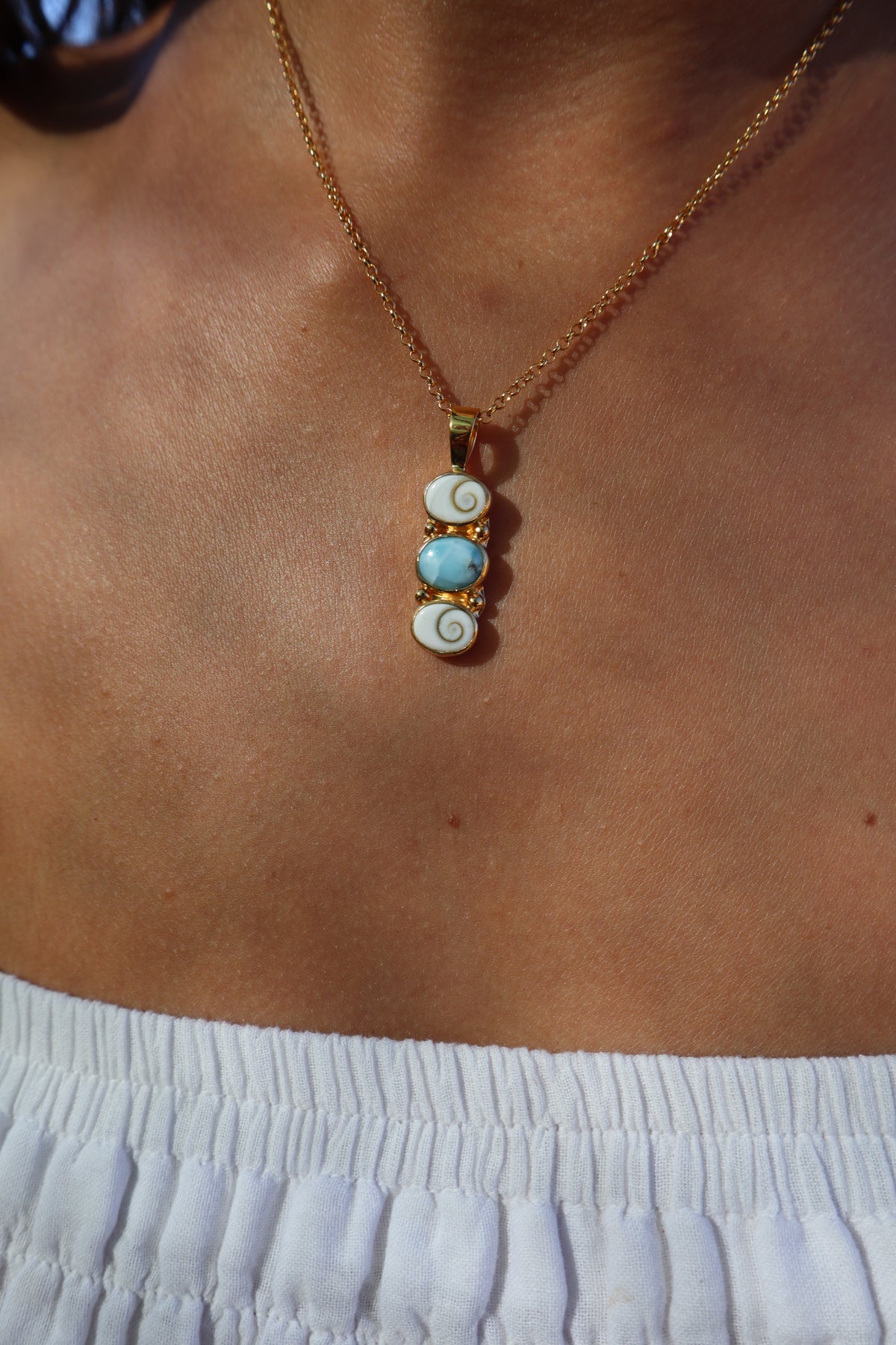 Larimar Sea Charm Pendant