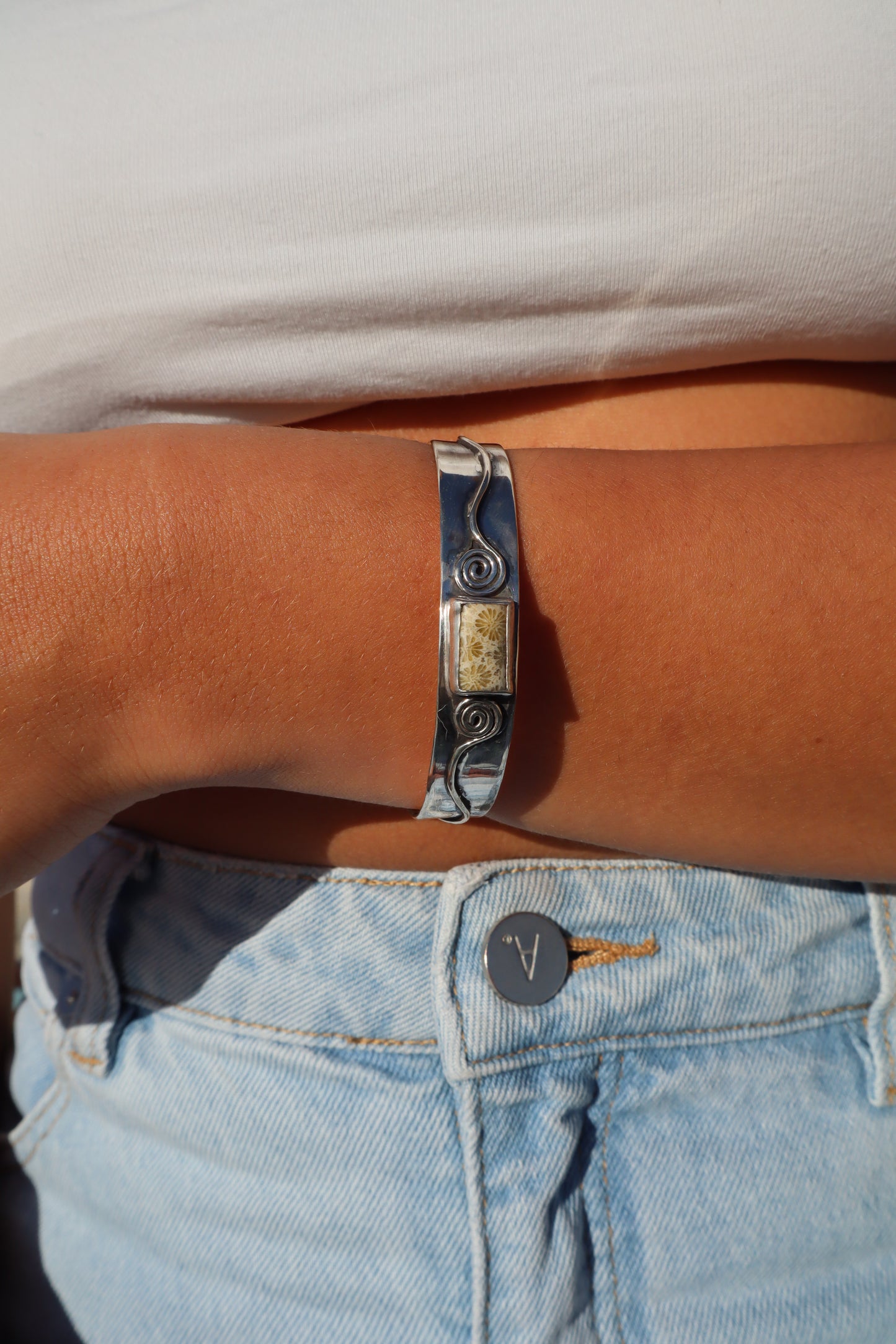 Fossilised Coral Marella Cuff