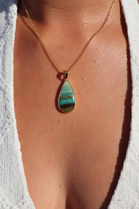 Opalised Wood Pendant
