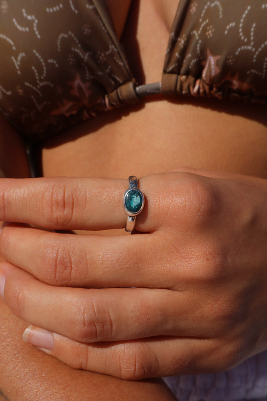 Dainty Turquoise Ring SIZE O 1/2 - 7 1/2