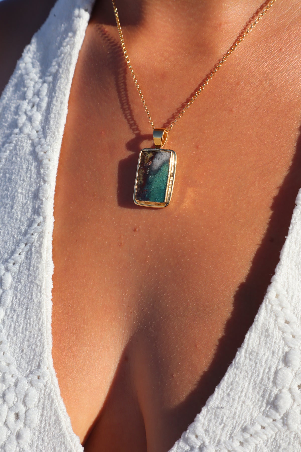 Opalised Wood Pendant