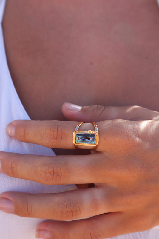 Abalone Ring SIZE 7.5