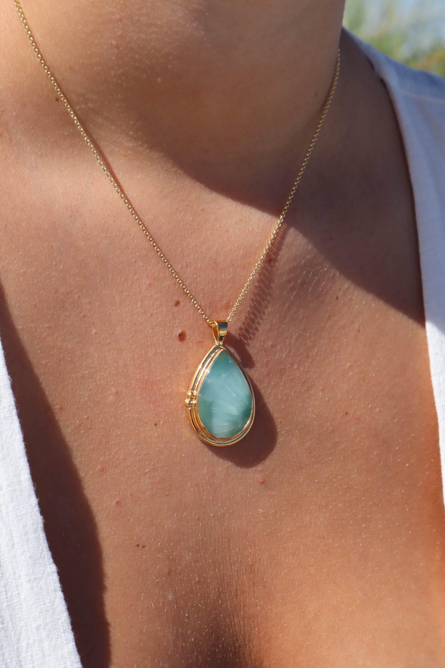 Blue Hemimorphite Pendant