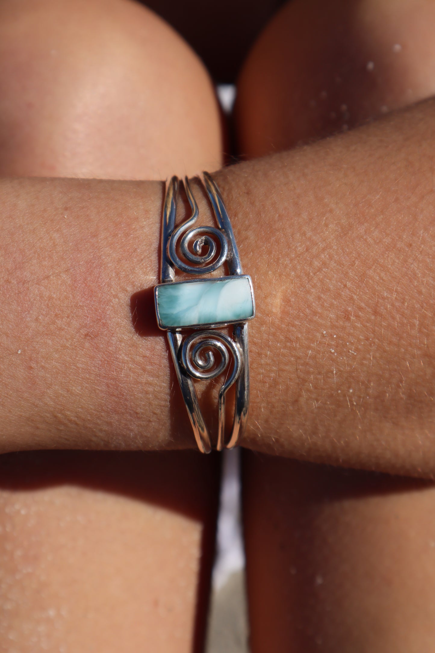 Spiral Larimar Tidal Cuff