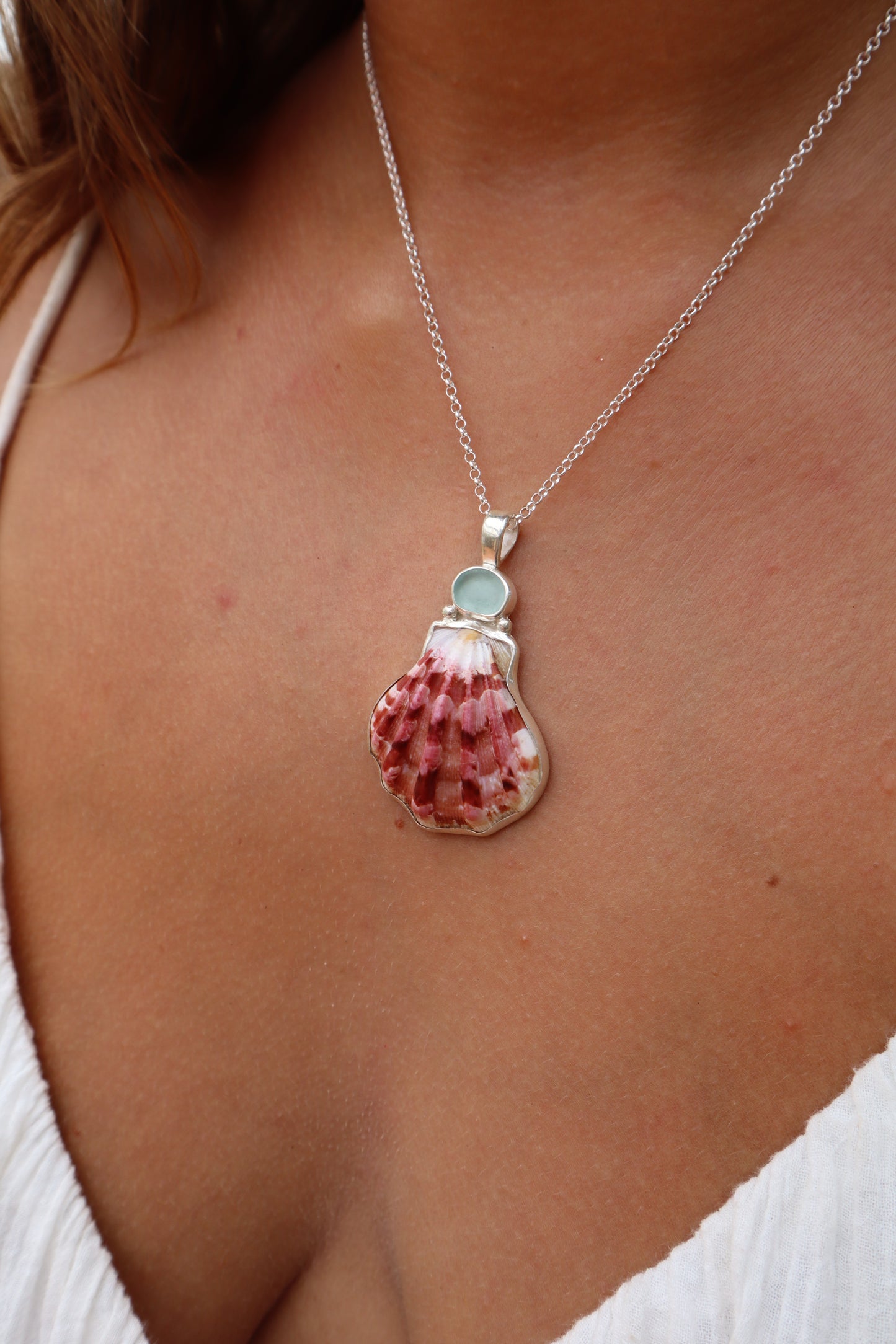 Sea Glass Sea Fan Pendant