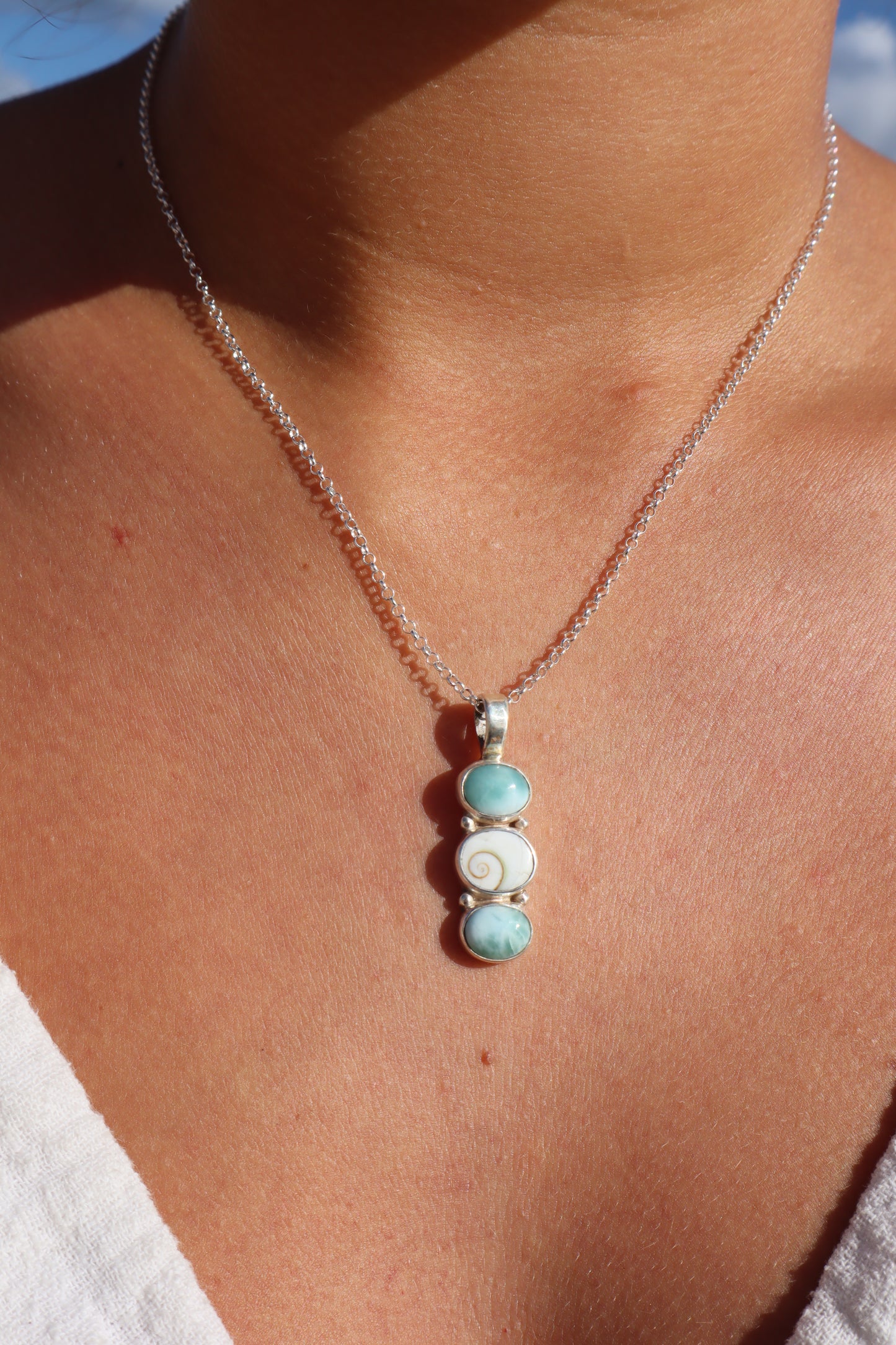 Larimar Sea Charm Pendant