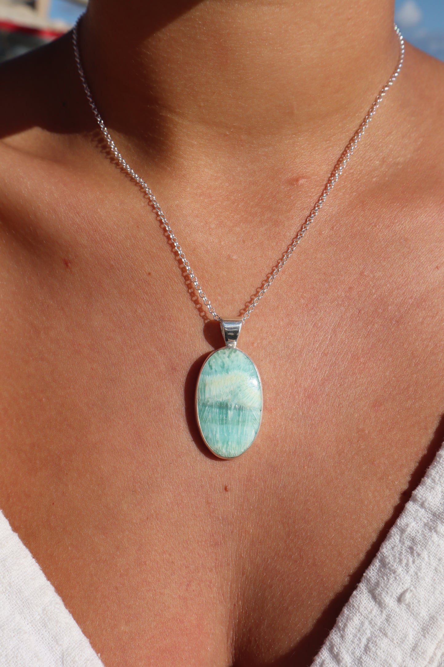 Carribean Calcite Pendant