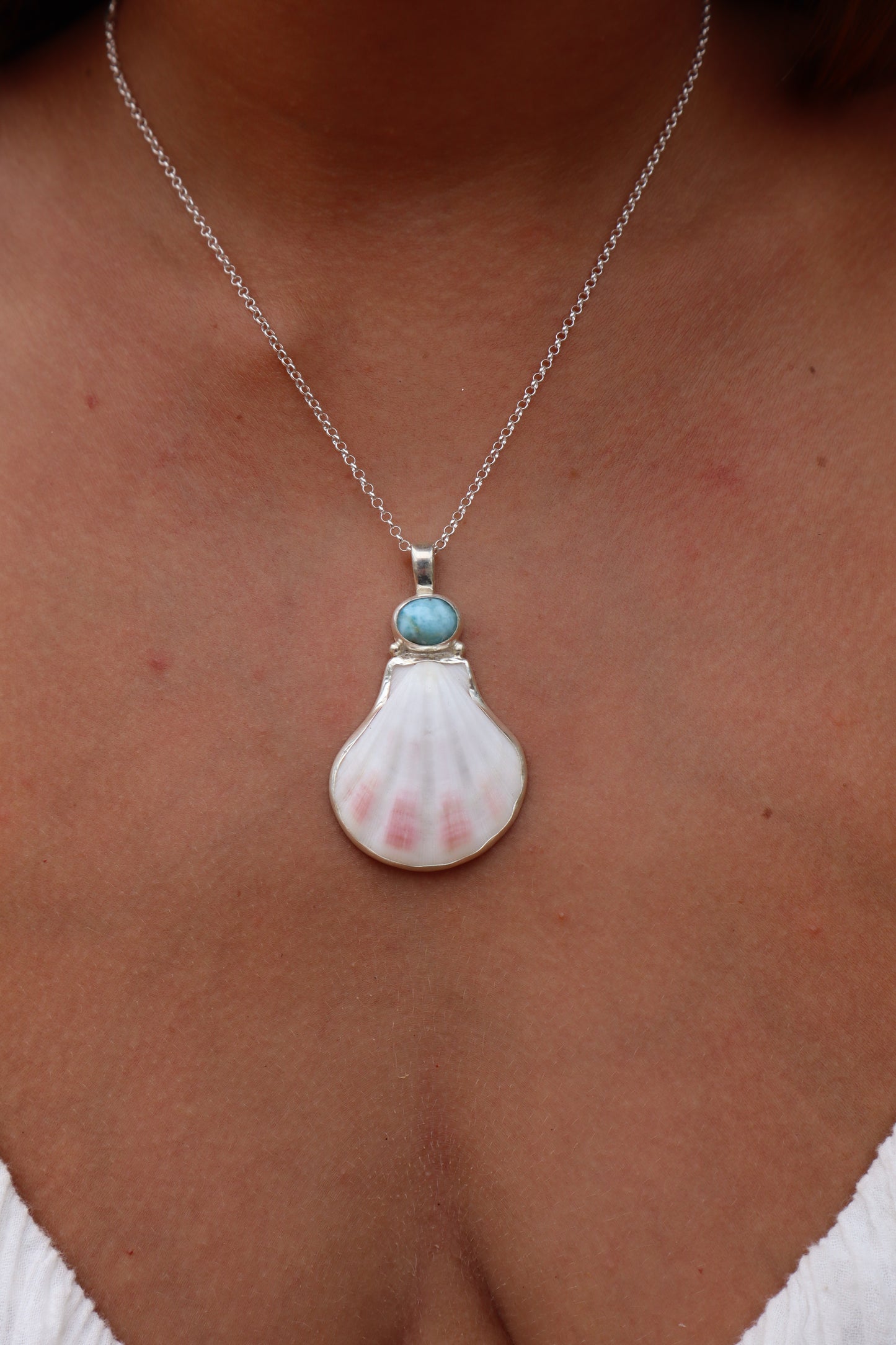 Larimar Sea Fan Pendant