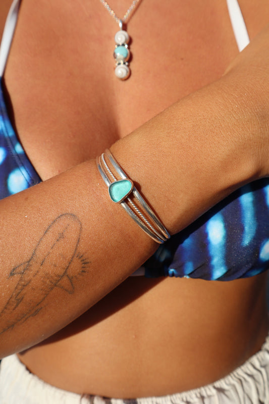 Twisted Sea Glass Cuff