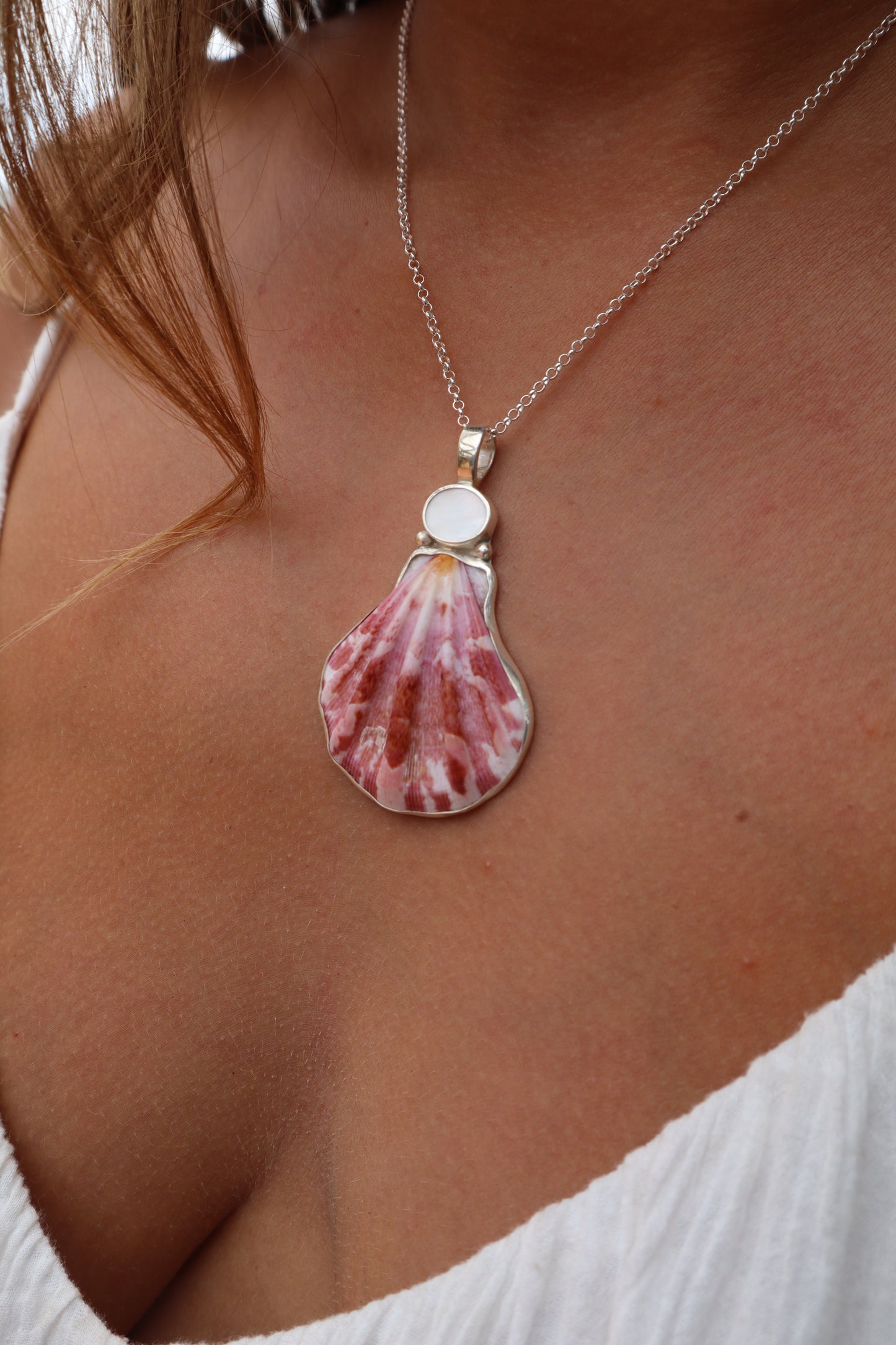 Mother of Pearl Sea Fan Pendant