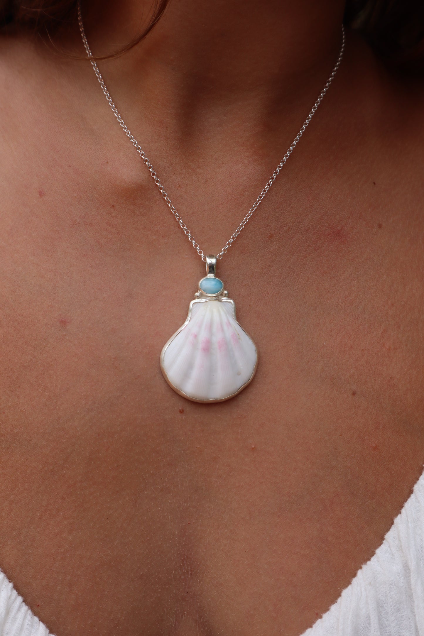 Larimar Sea Fan Pendant