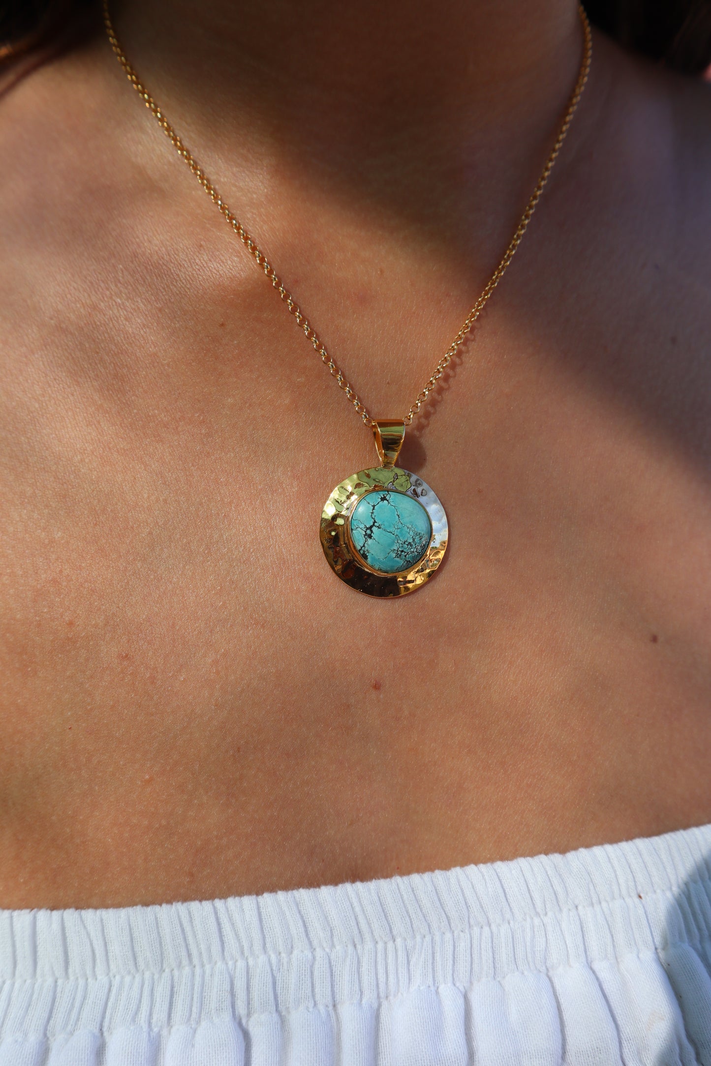Turquoise Halo Pendant