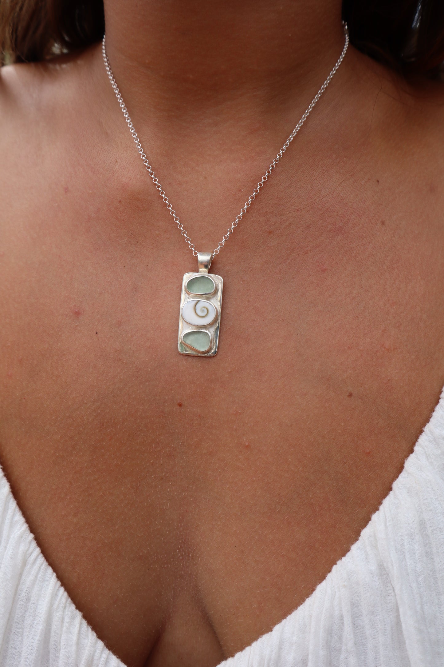 Sea Glass Sea Stack Pendant