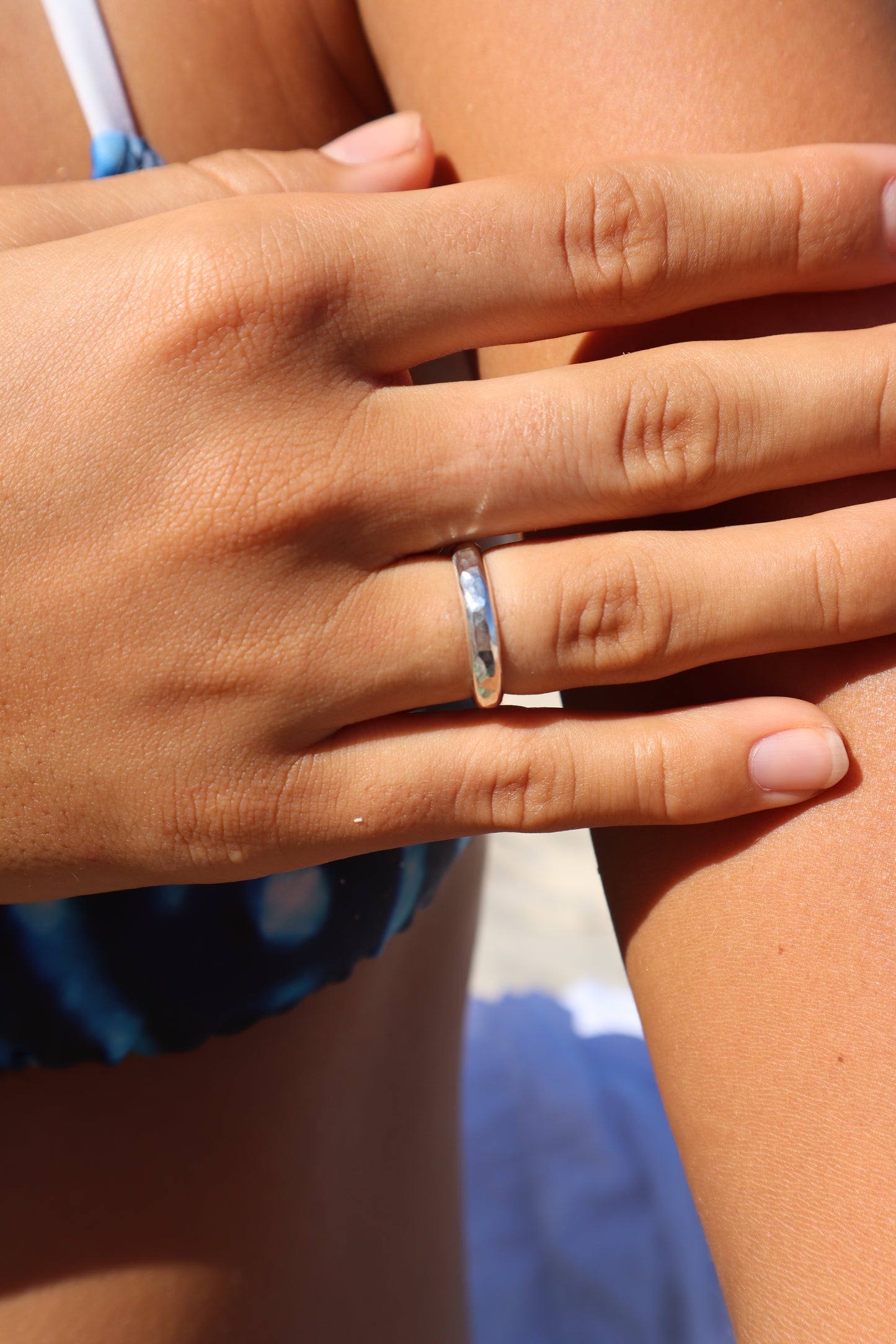 Textured Silver Stacker Ring SIZE M 1/2 - 6 1/2