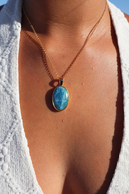 Blue Shattuckite Pendant