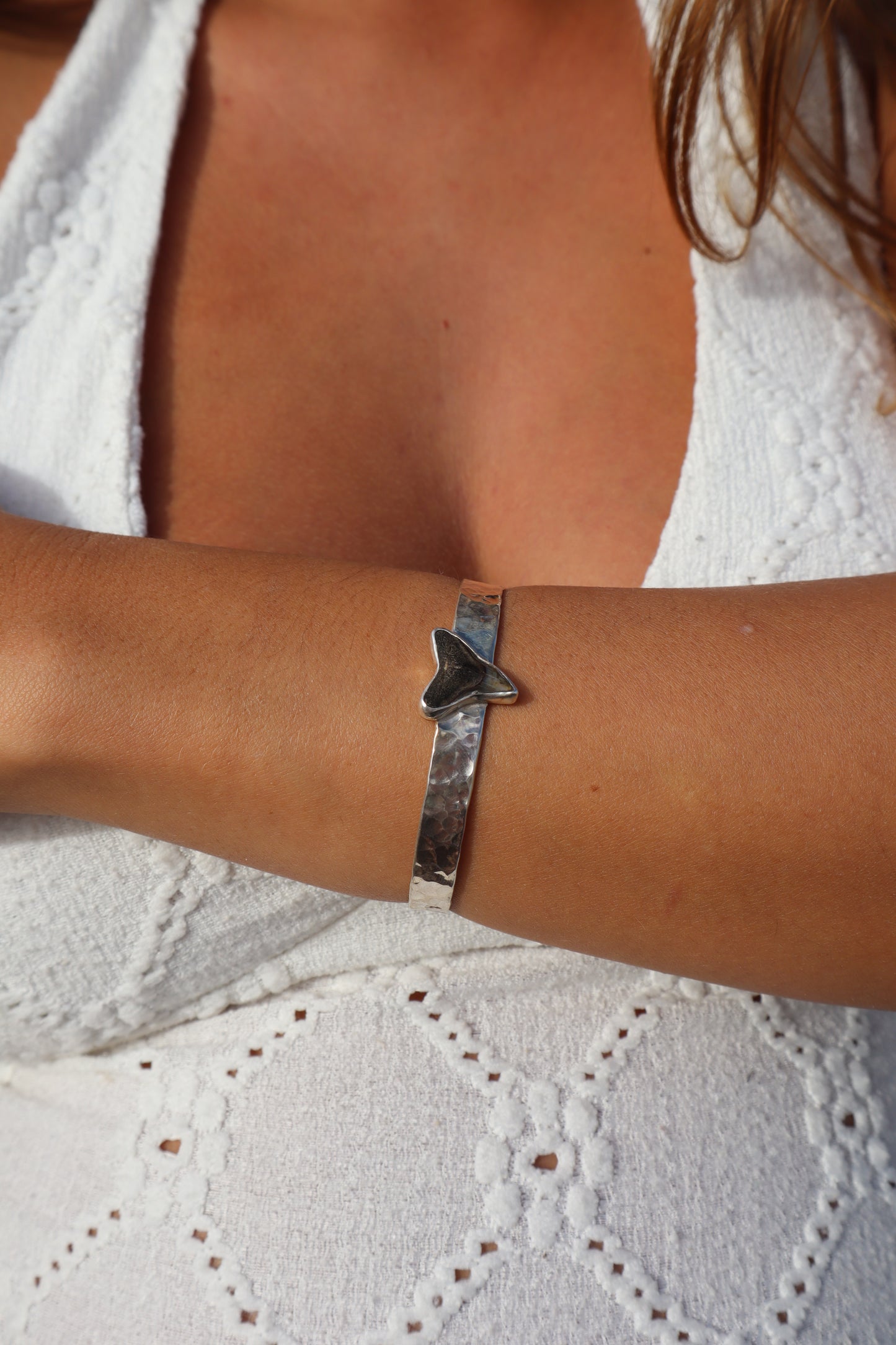 Fossilised Shark Tooth Cuff