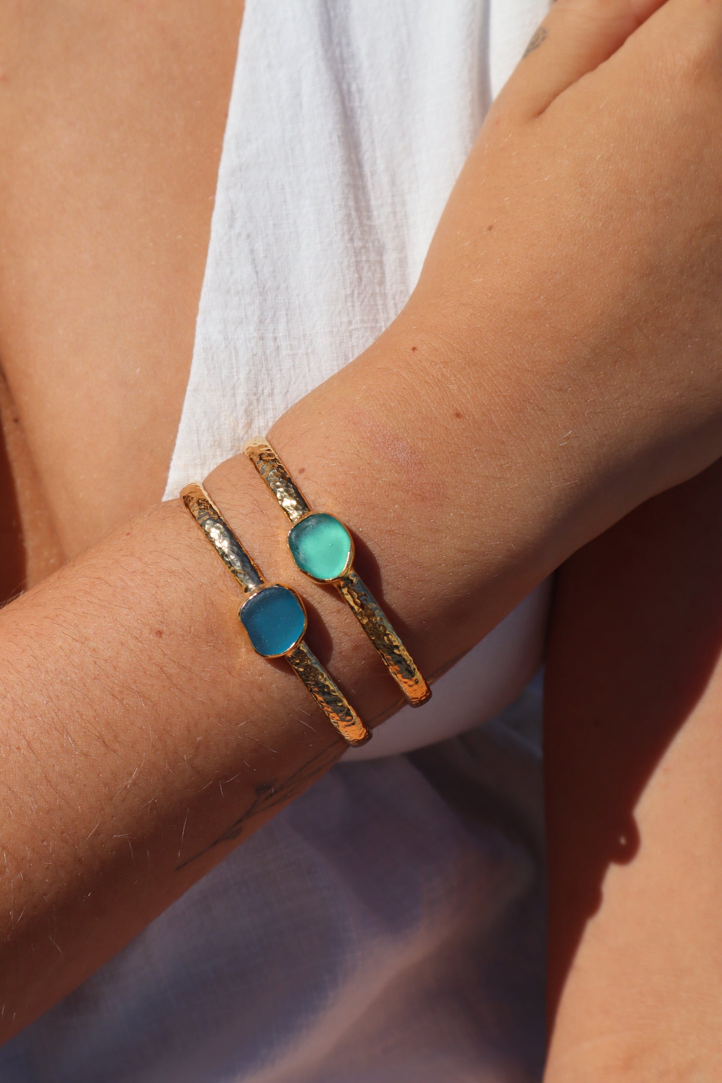 Textured Sea Glass Cuff