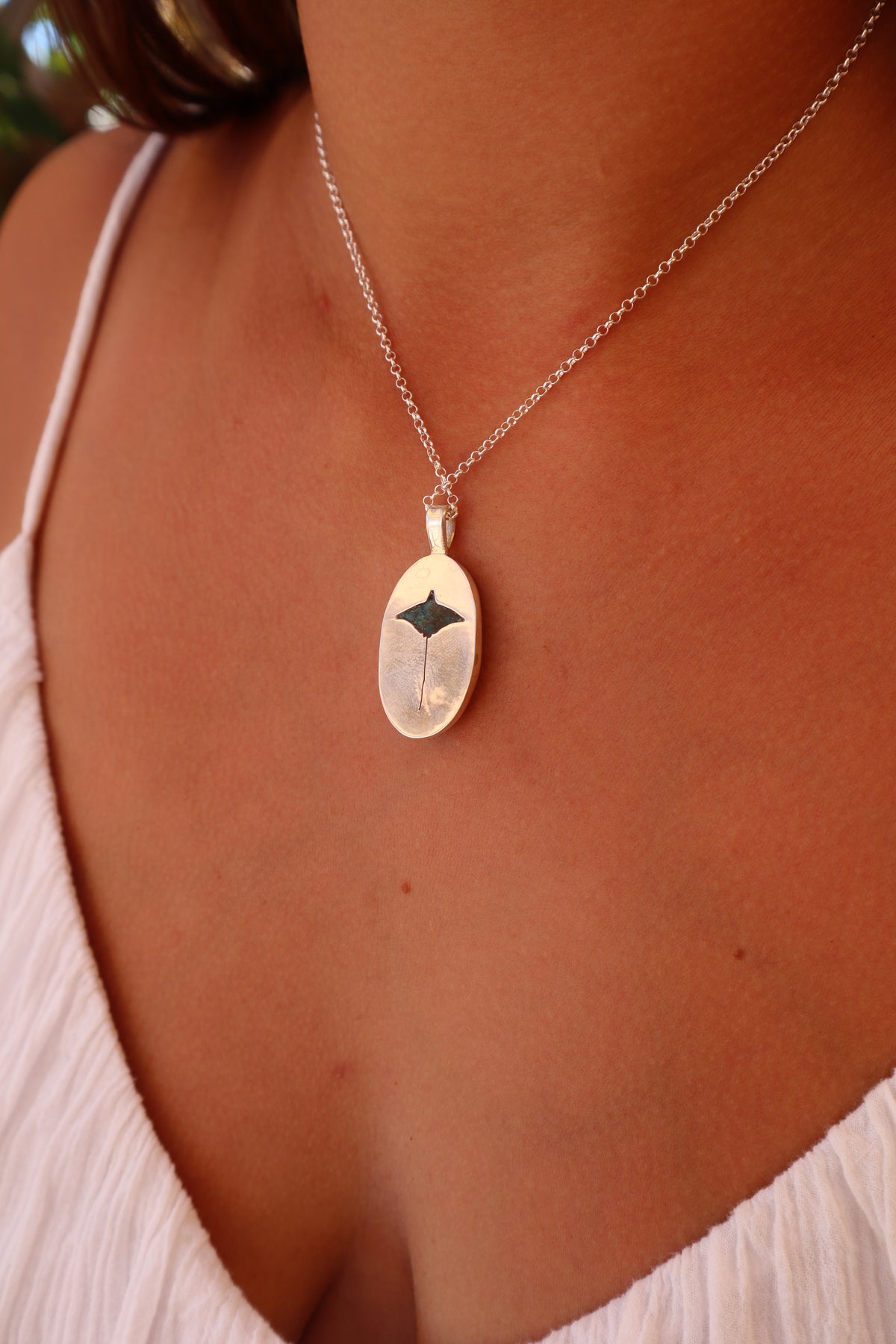 Shattuckite Eagle Ray Pendant