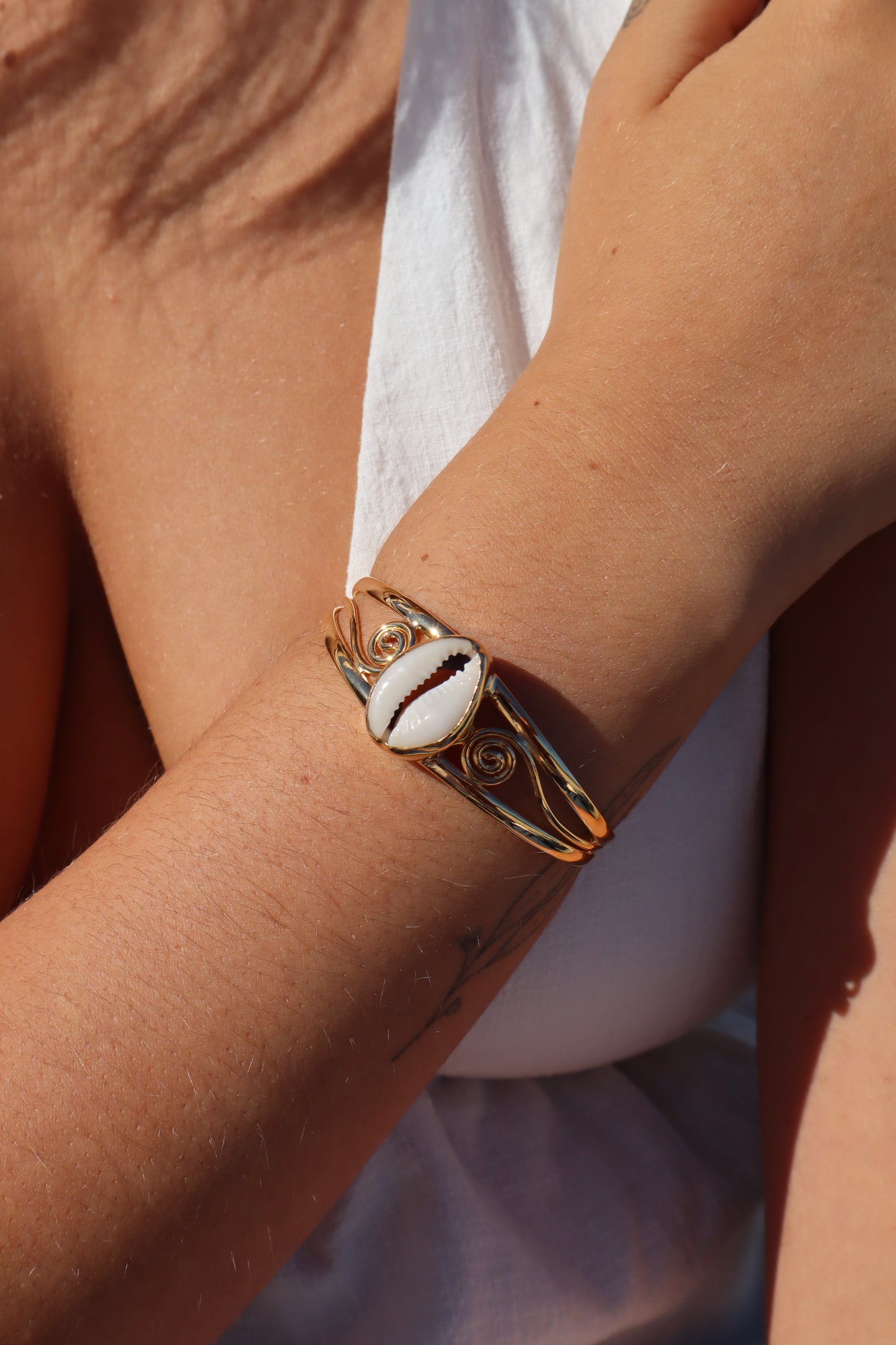 Spiral Cowrie Tidal Cuff