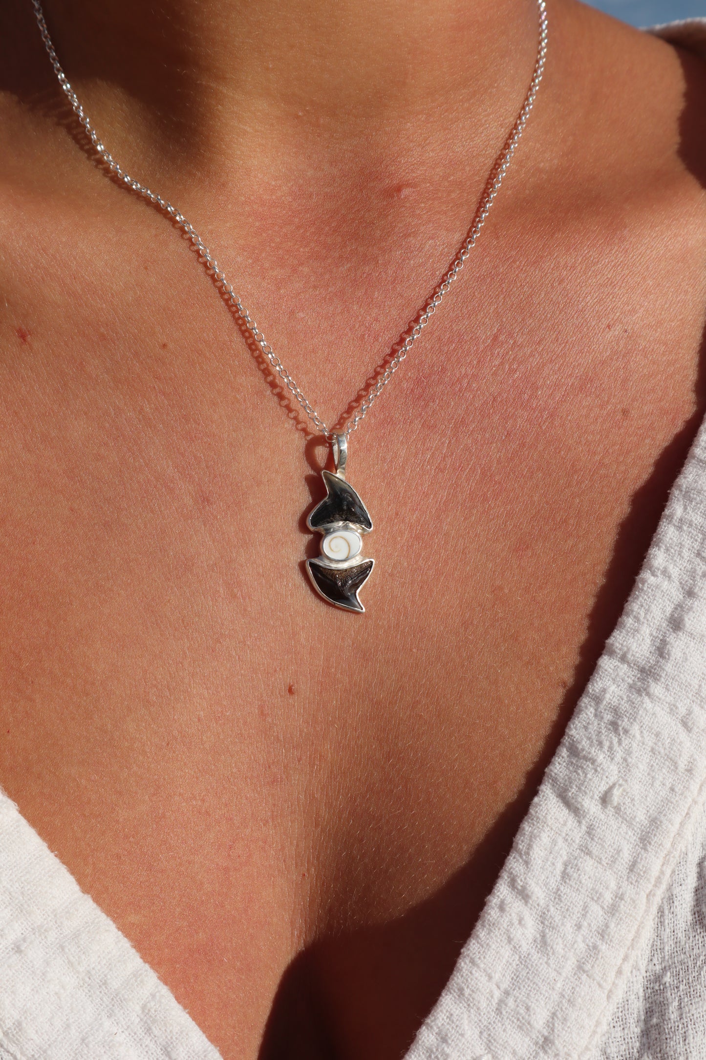 Double Shark Tooth Pendant