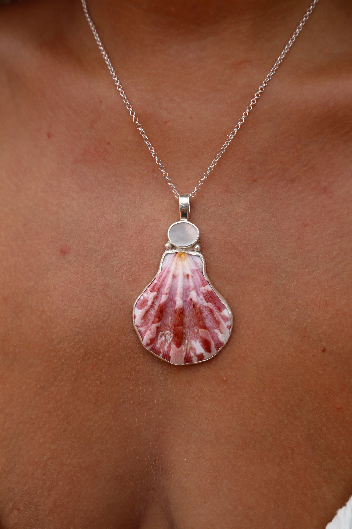 Mother of Pearl Sea Fan Pendant
