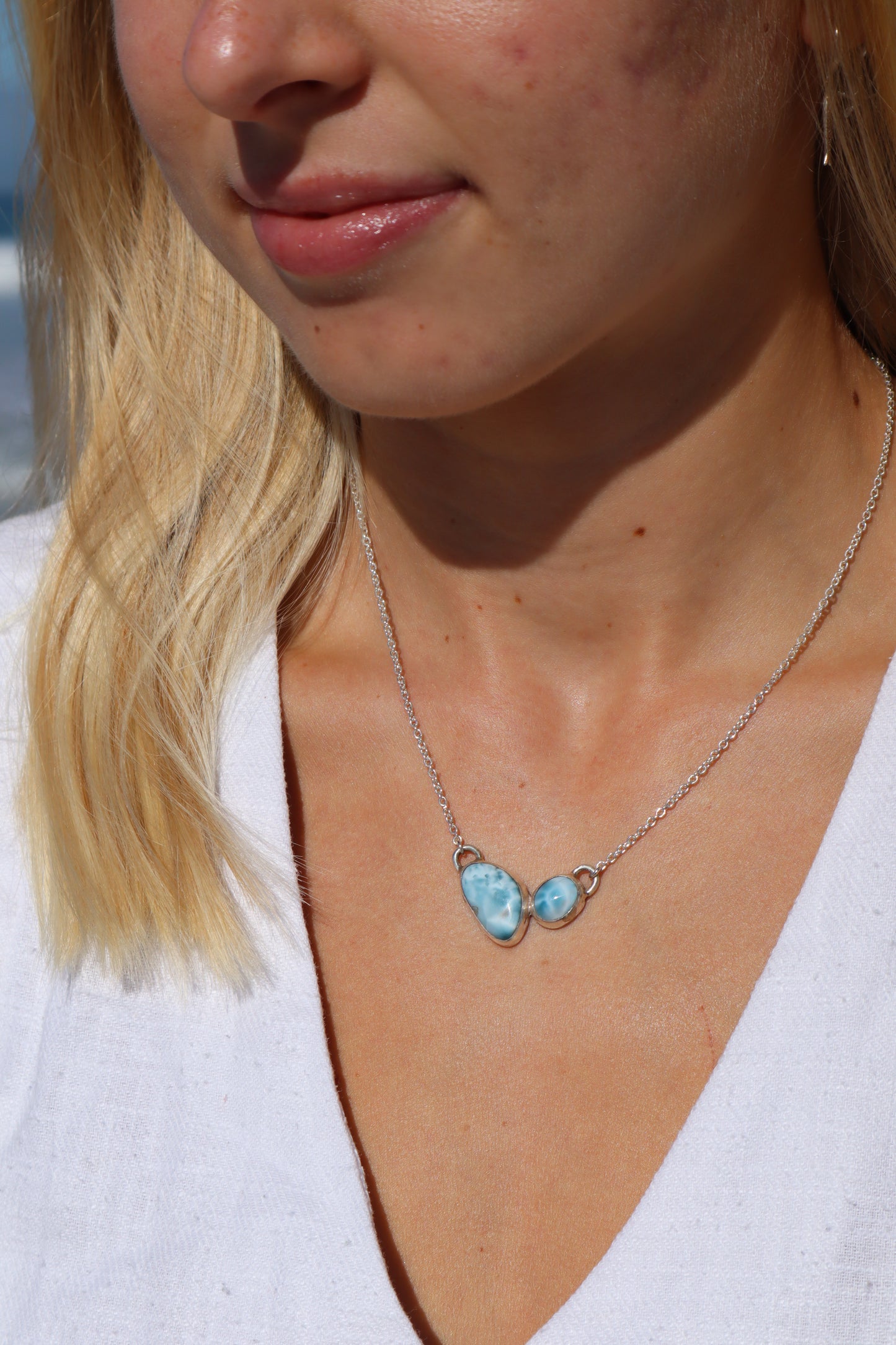 Double Larimar Necklace