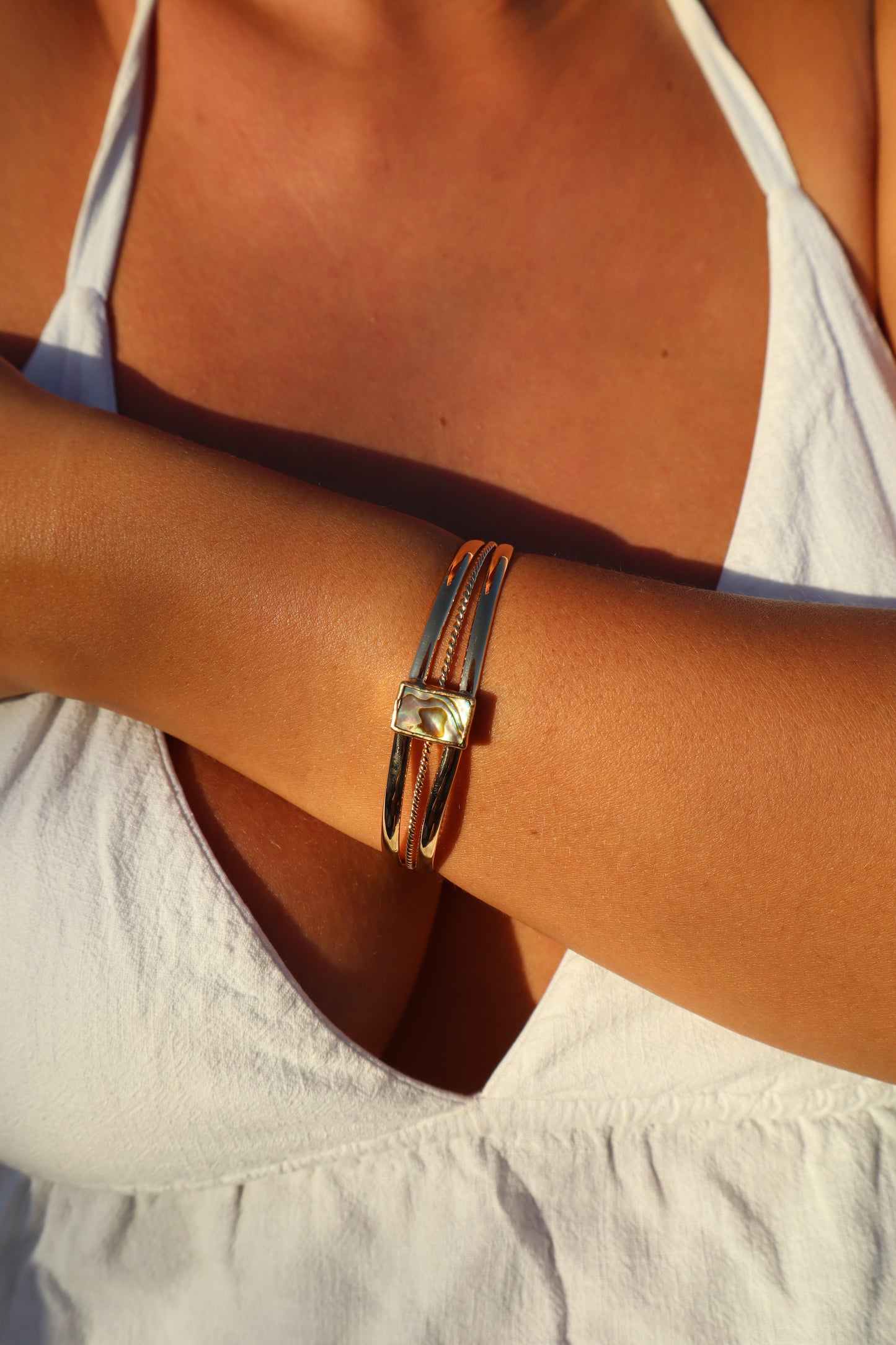 Twisted Abalone Tidal Cuff