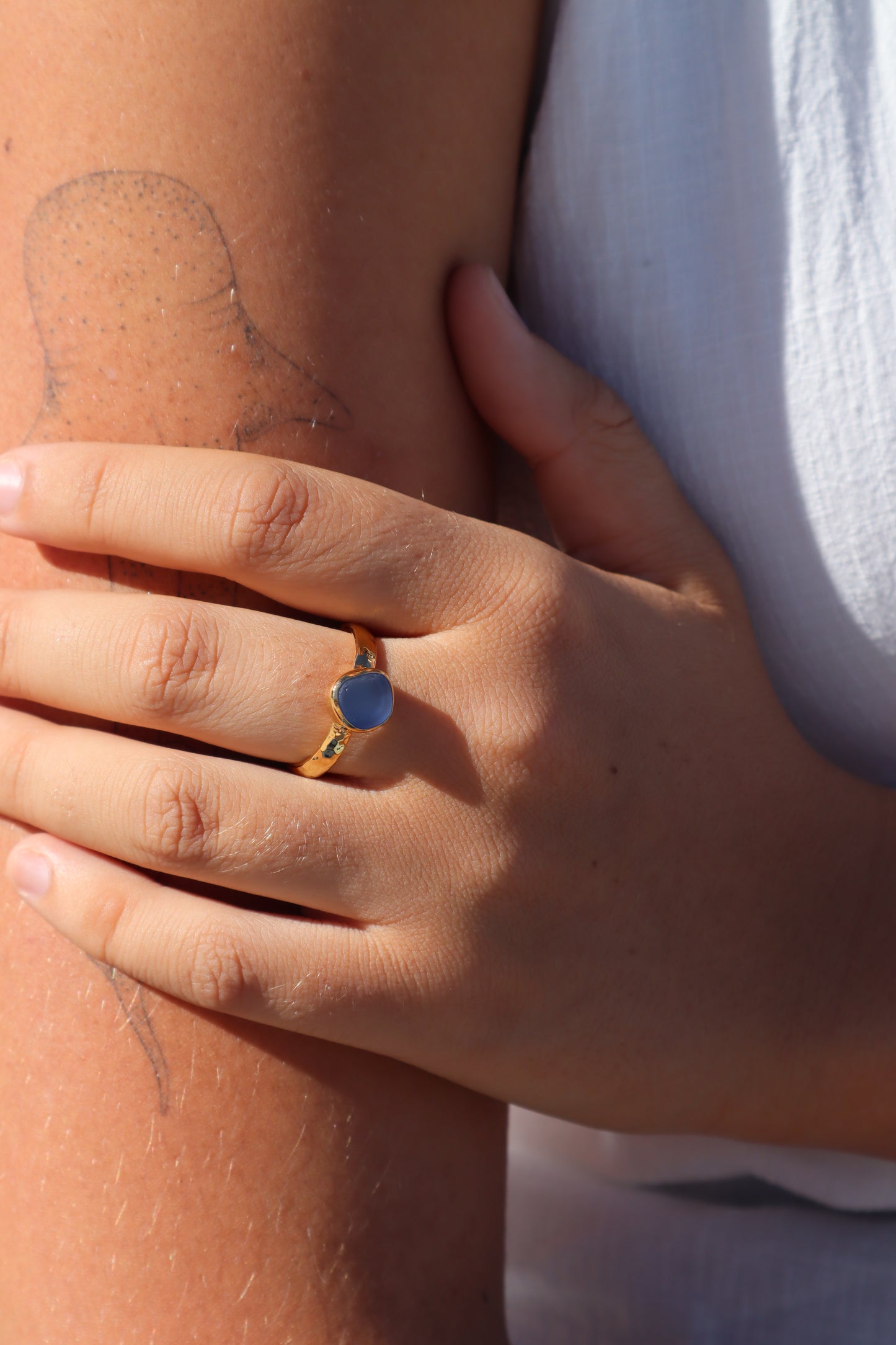 Dainty Purple Sea Glass Ring SIZE 10.5 - U 1/2