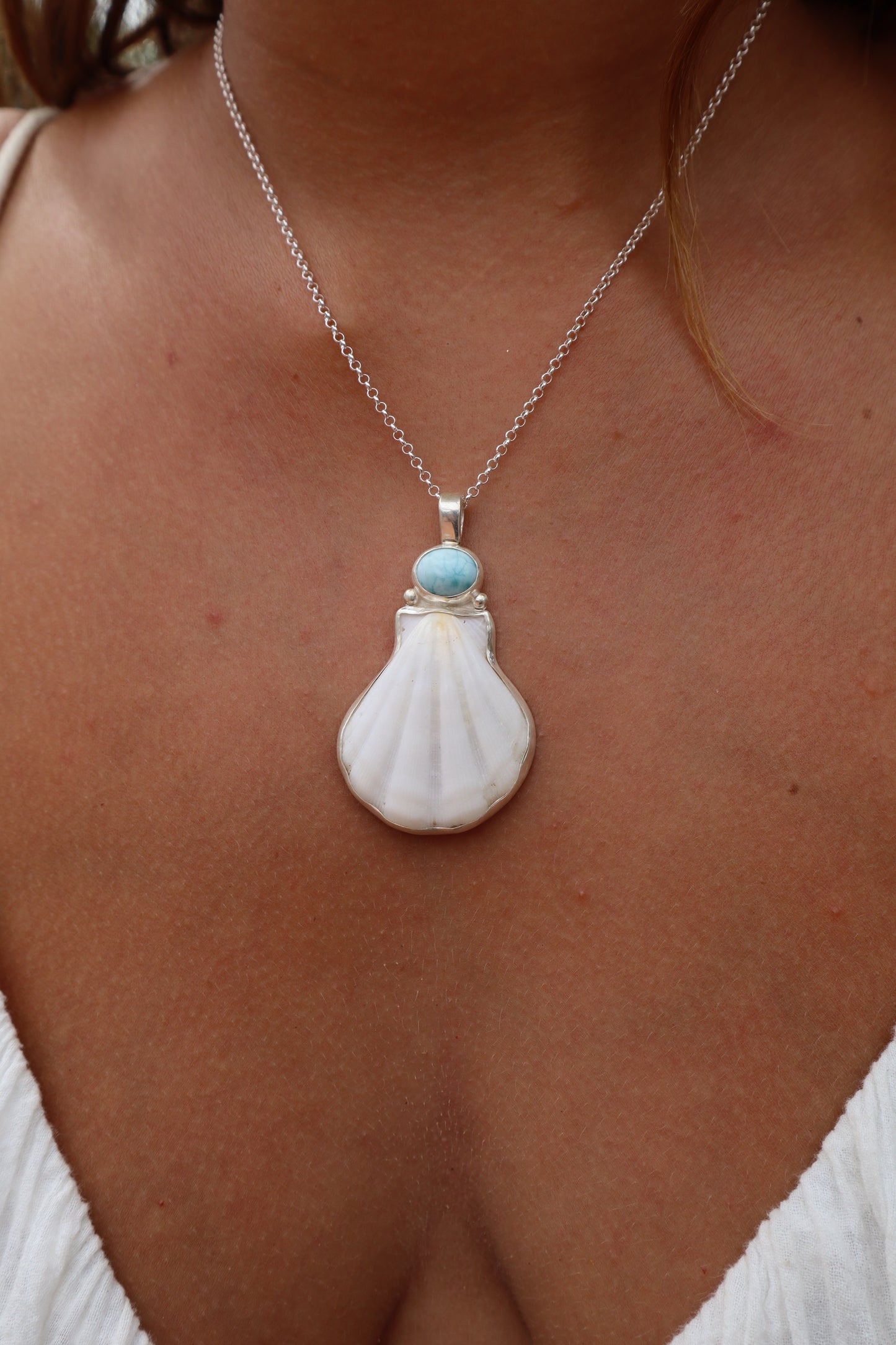 Larimar Sea Fan Pendant